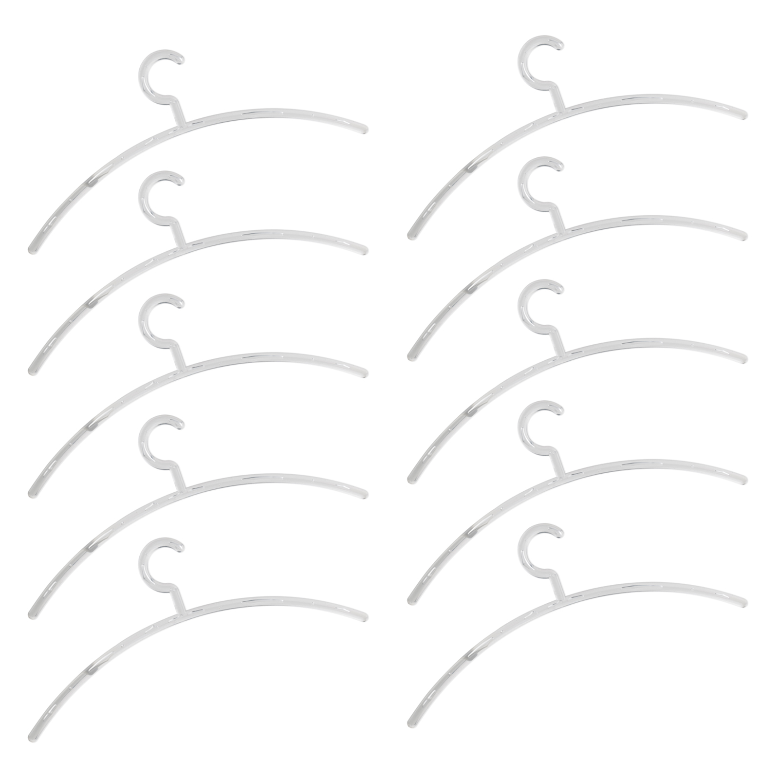 10er-Set Kleiderbügel - transparent - Blasenoptik - Kunststoff