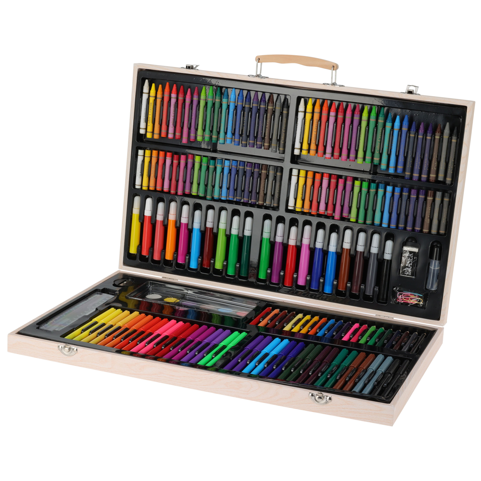 180-teiliges Zeichen- und Malkoffer-Set - multicolor - Wassermalkasten