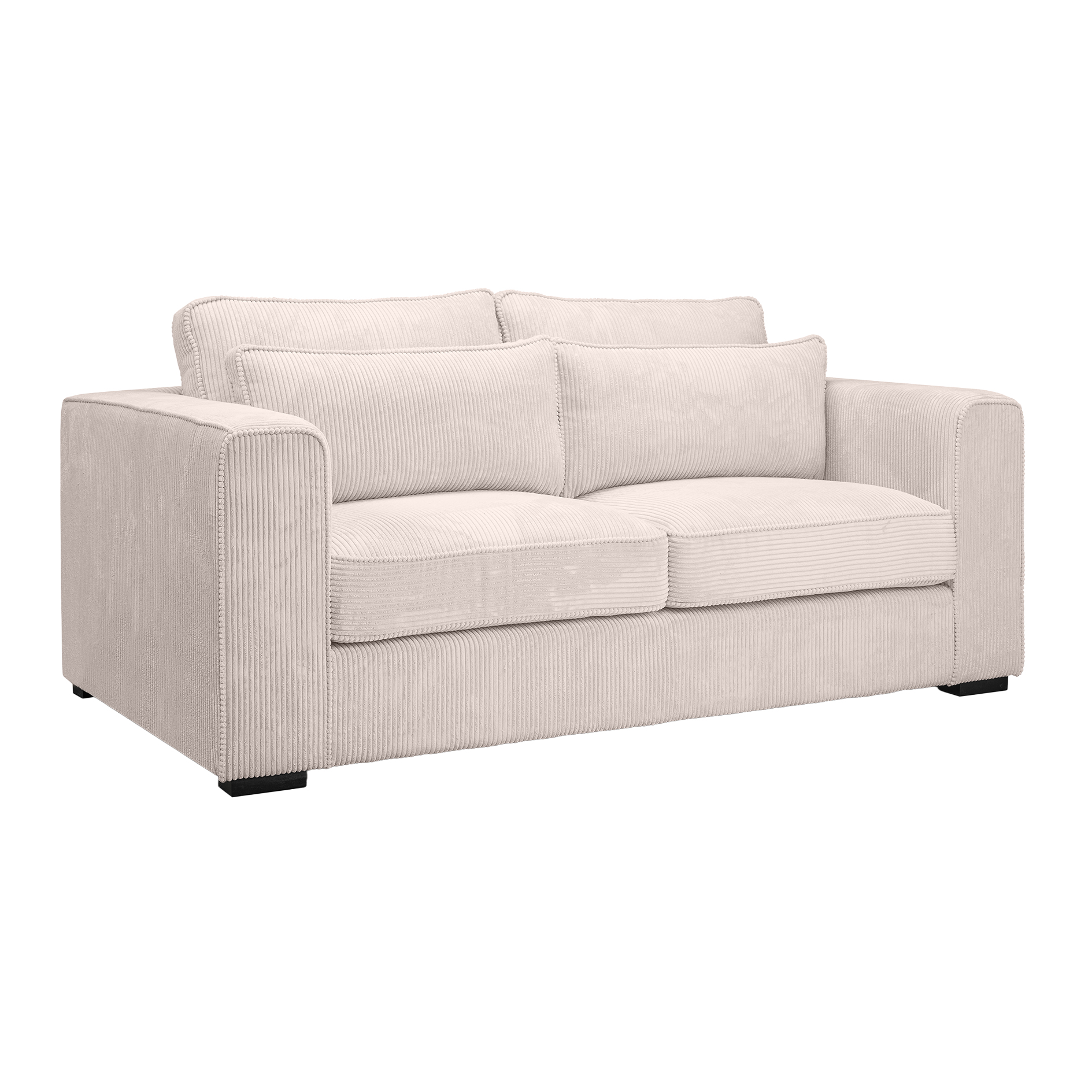 2,5-Sitzer-Sofa ALMERA - grau-beige - Cord - inklusive Kissen