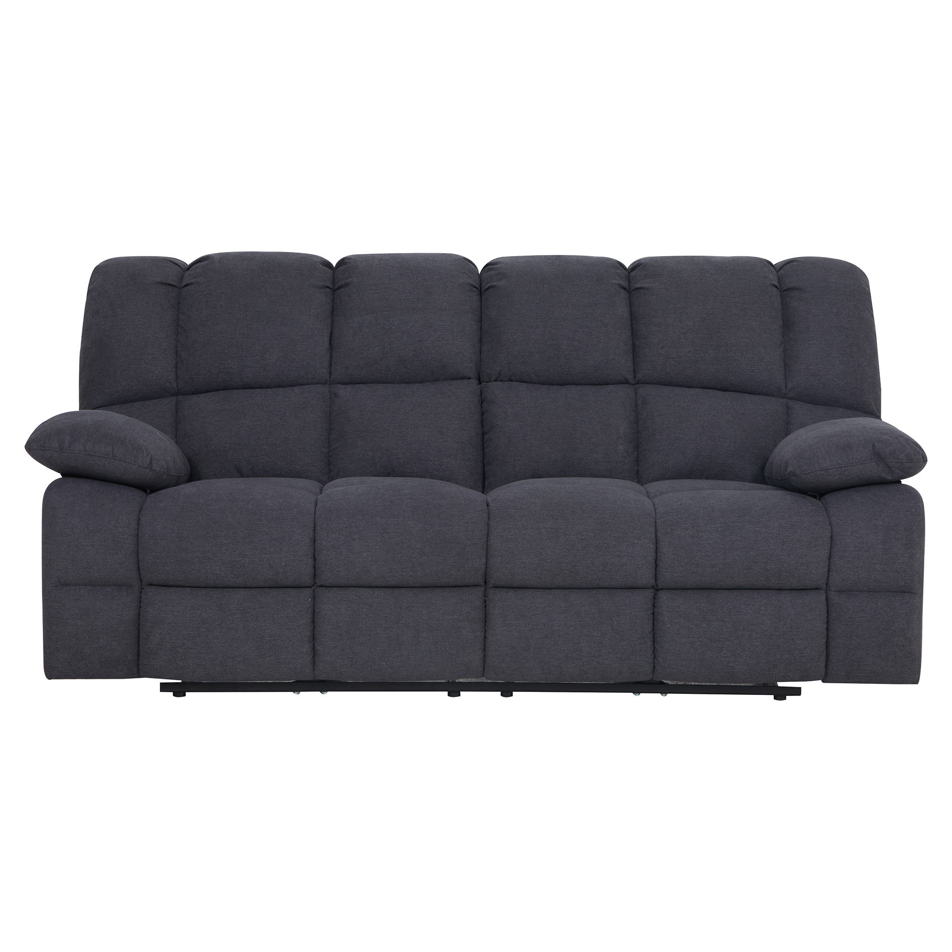 2,5-Sitzer-Sofa - grau - Relaxfunktion - mit Motor - Webstoff