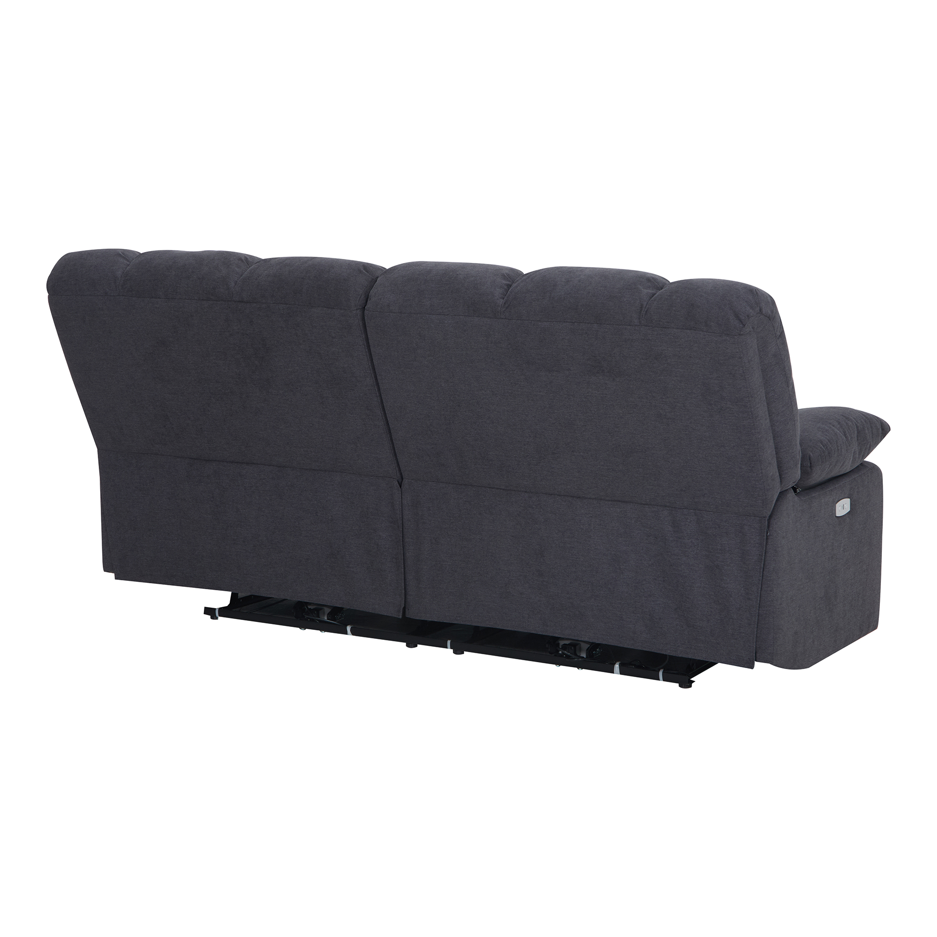 2,5-Sitzer-Sofa - grau - Relaxfunktion - mit Motor - Webstoff