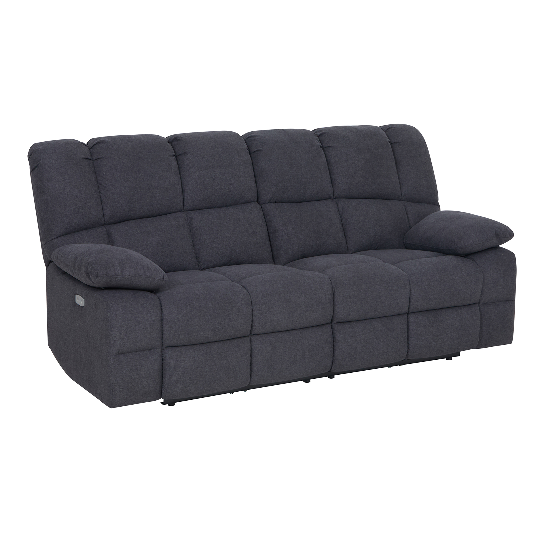 2,5-Sitzer-Sofa - grau - Relaxfunktion - mit Motor - Webstoff