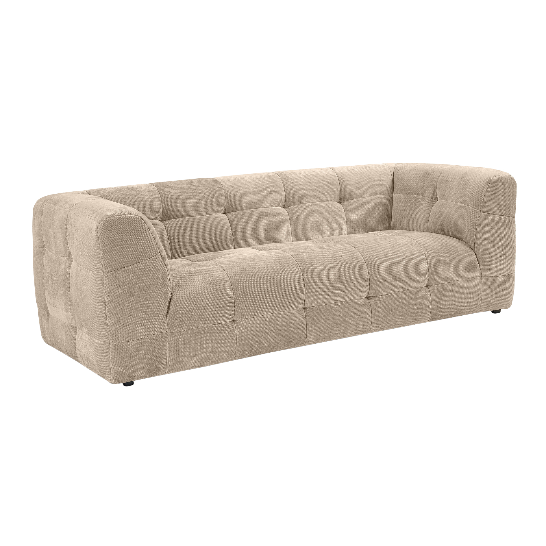 2,5-Sitzer Sofa TENSO - beige - Strukturstoff mit Steppung