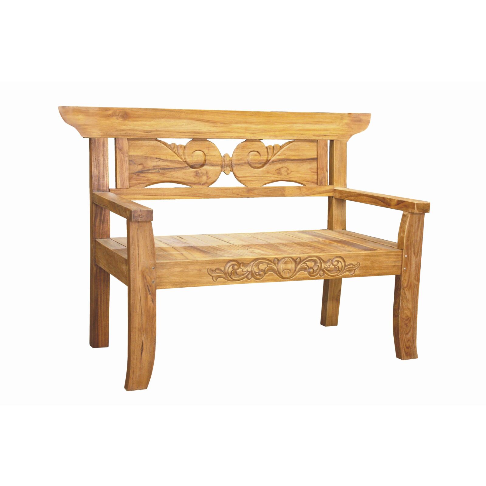 2-Sitzer-Bank PADAR - natur - Teak massiv