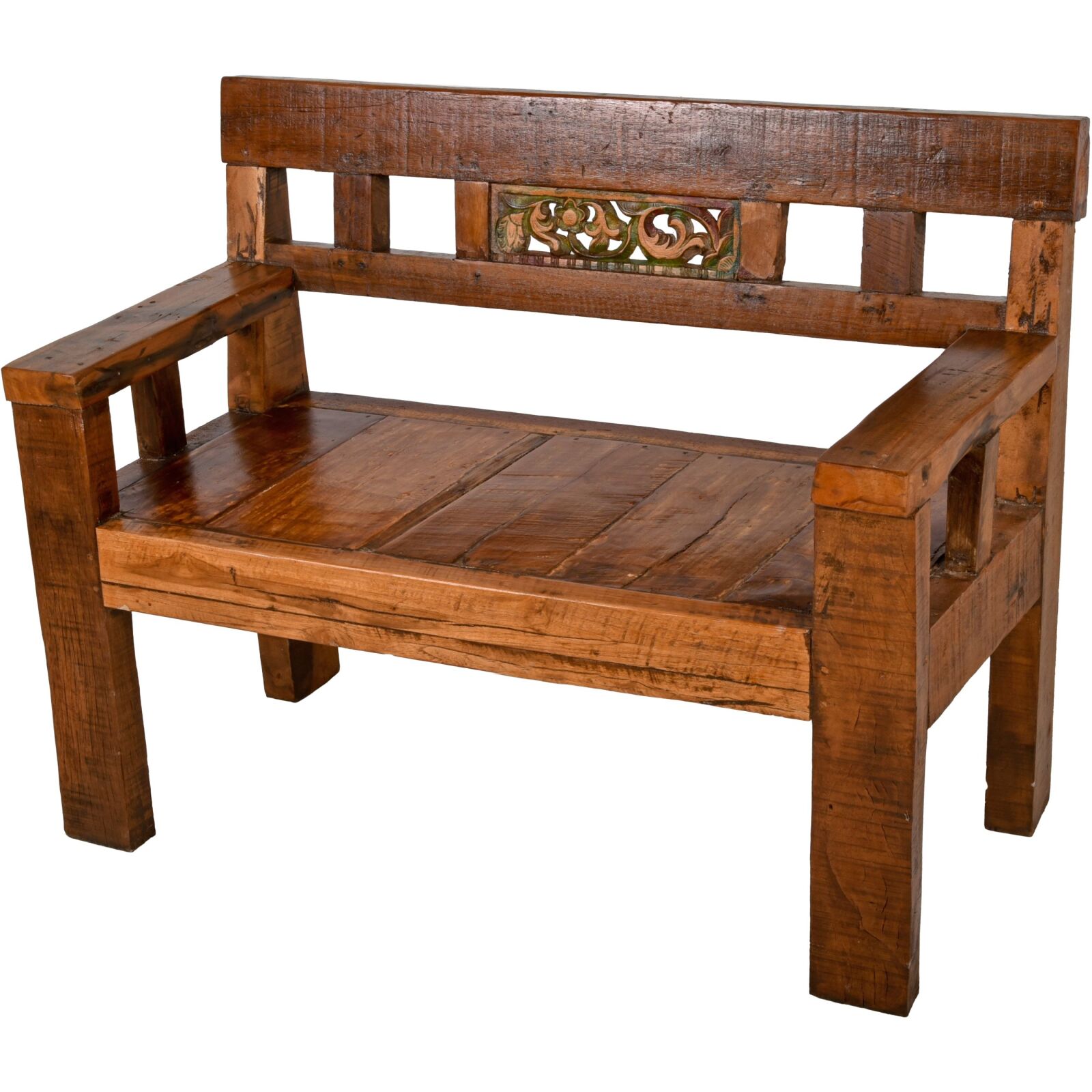 2-Sitzer-Bank SUMBA - natur - Teak massiv - 120 cm