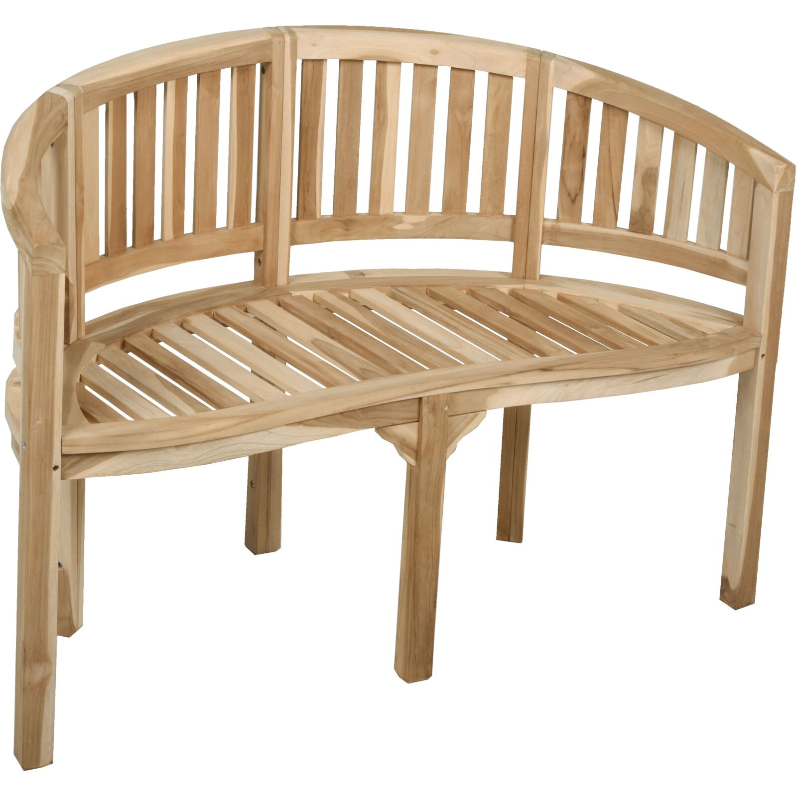 2-Sitzer Gartenbank AMBON - natur - Teak massiv - 120 cm