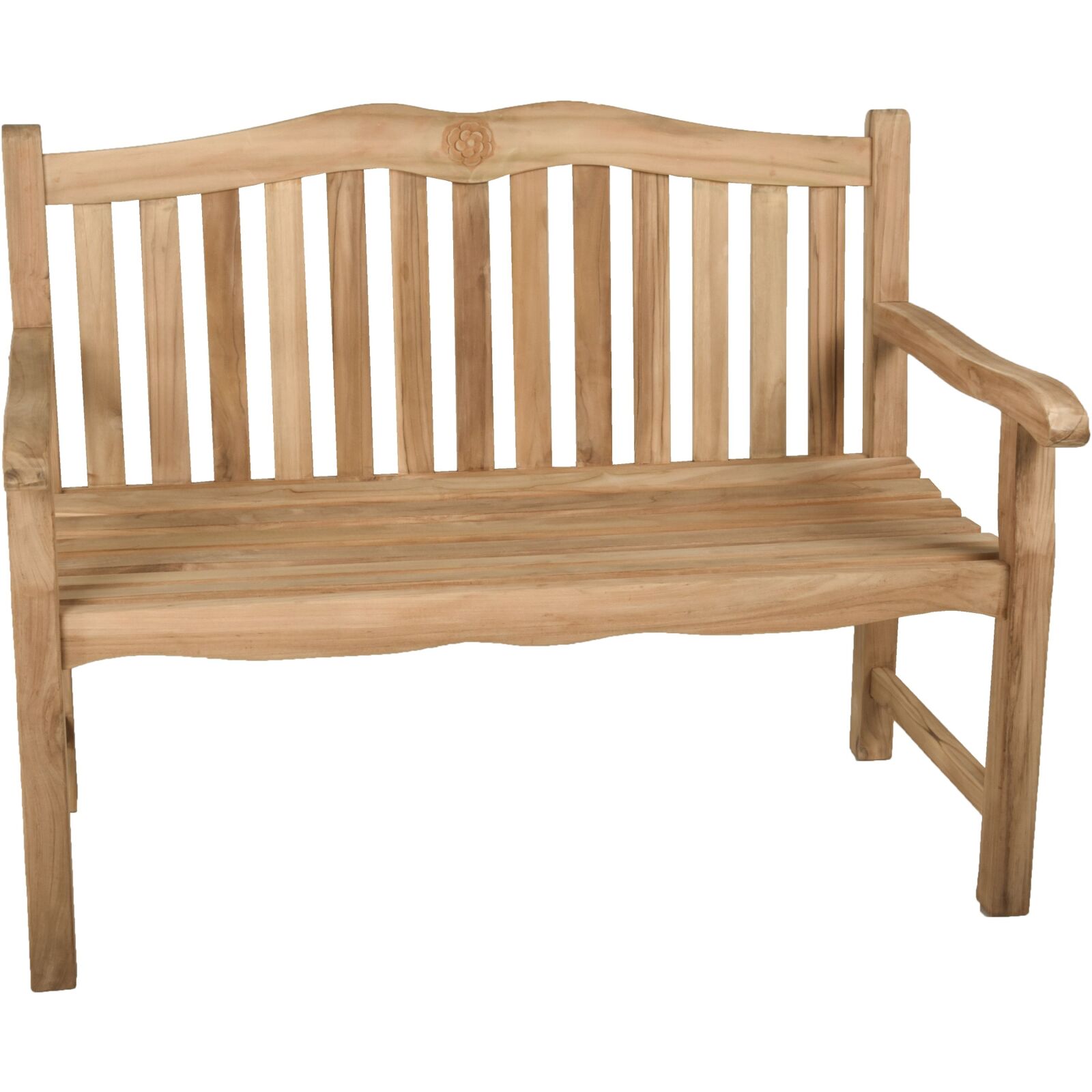 2-Sitzer Gartenbank ROMANG - Teak massiv - 120 cm