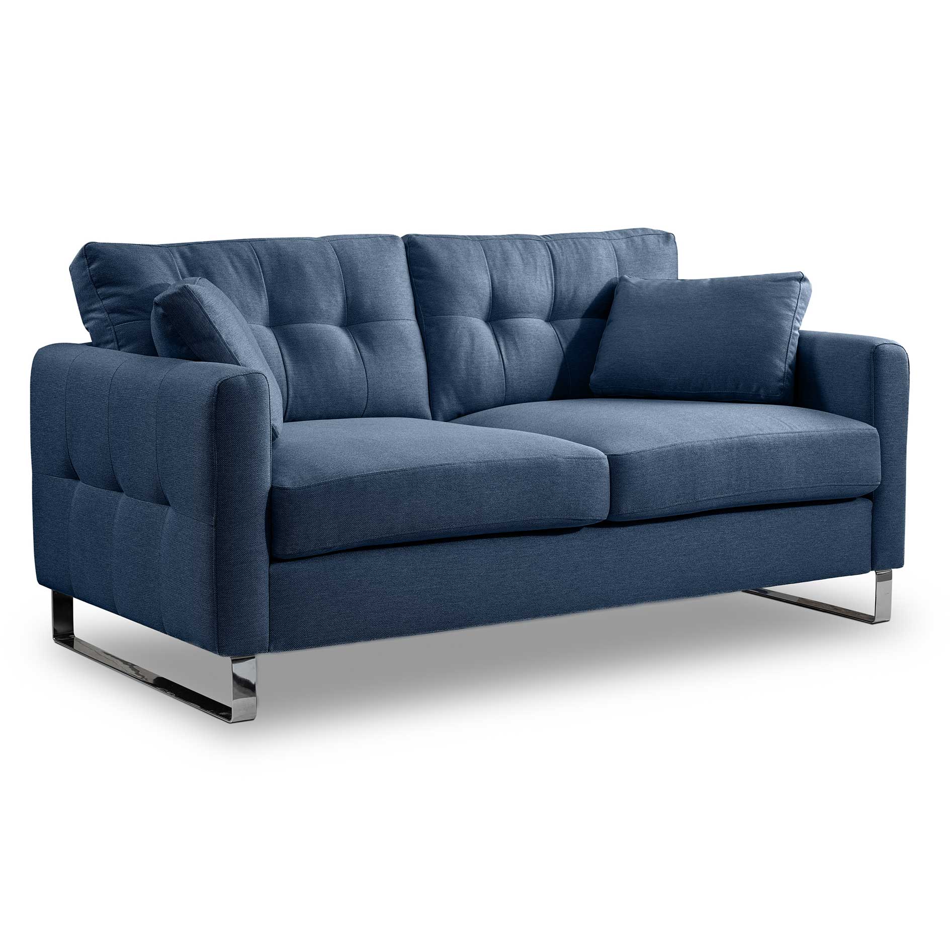 2-Sitzer HERA - dunkelblau - mit Kissen - Kaltschaum