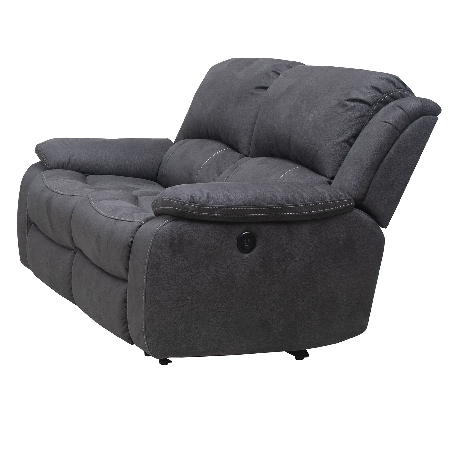 2-Sitzer-Sofa - anthrazit - Microfaser - mit Relaxfunktion