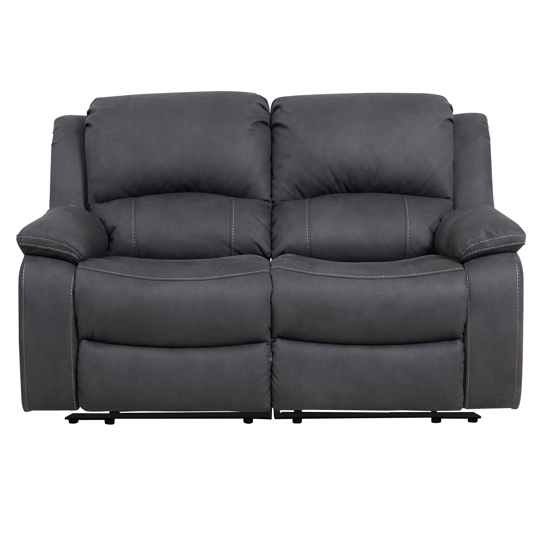 2-Sitzer-Sofa - anthrazit - Microfaser - mit Relaxfunktion