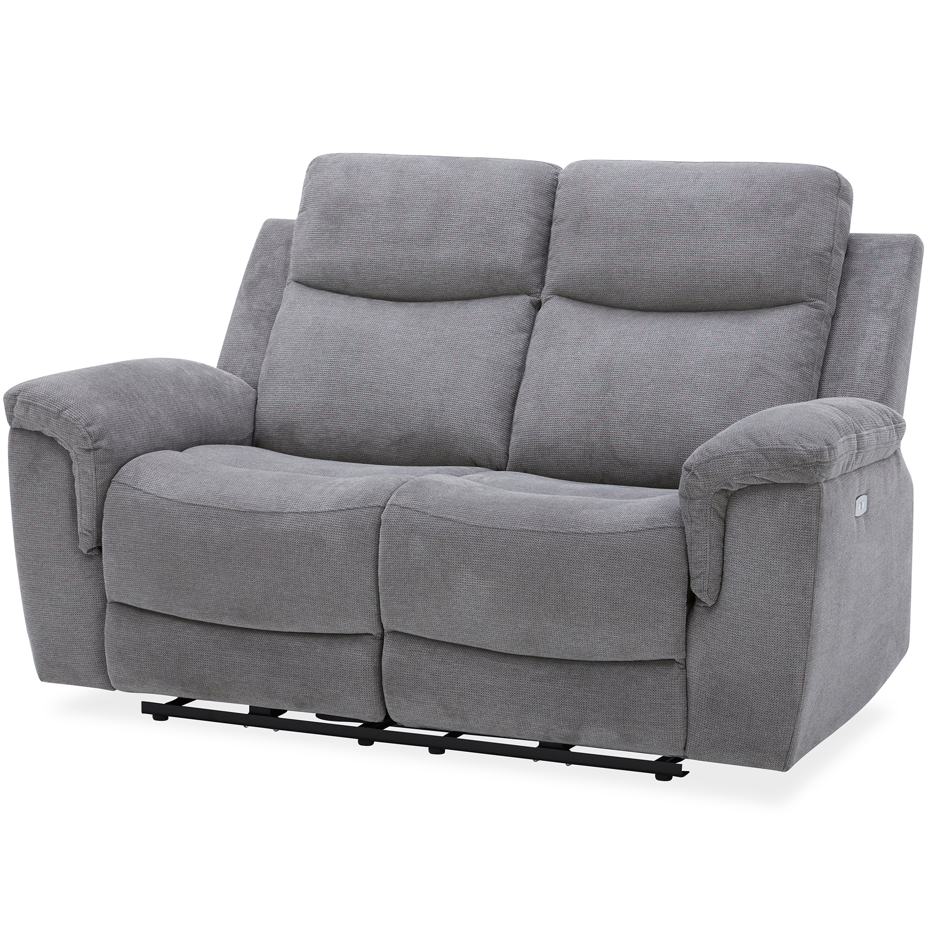 2-Sitzer-Sofa - dunkelgrau - Webstoff - mit Relaxfunktion
