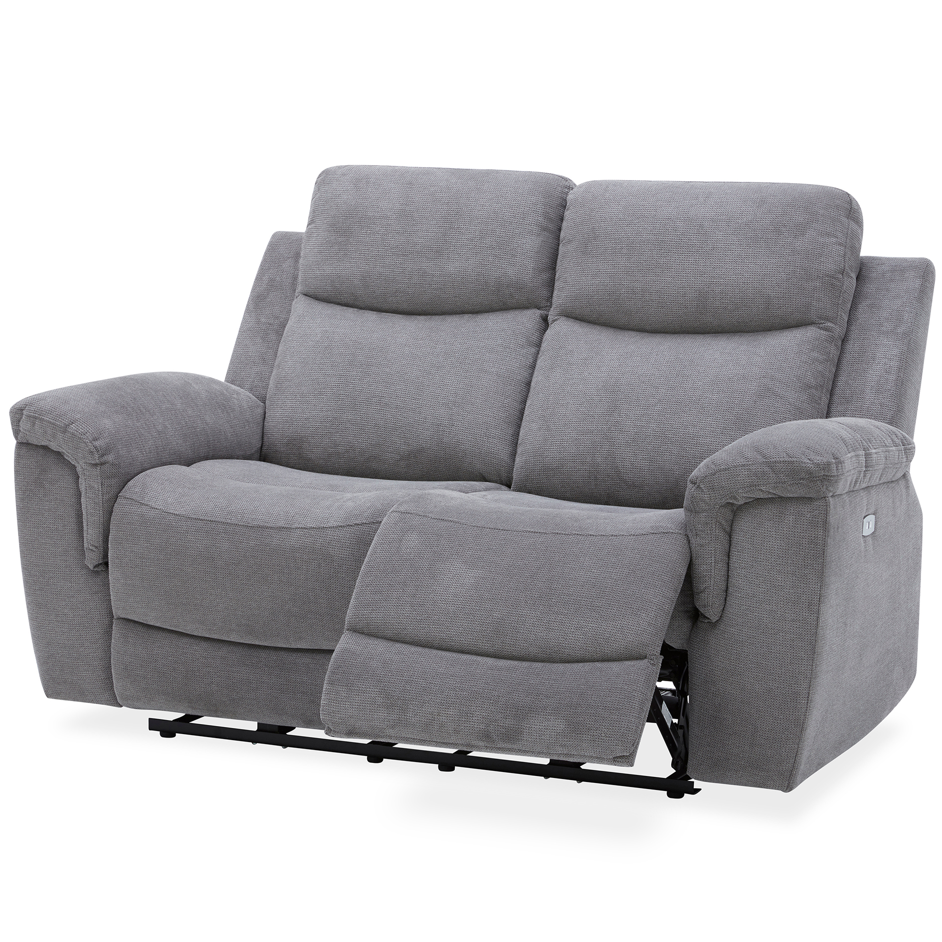2-Sitzer-Sofa - dunkelgrau - Webstoff - mit Relaxfunktion