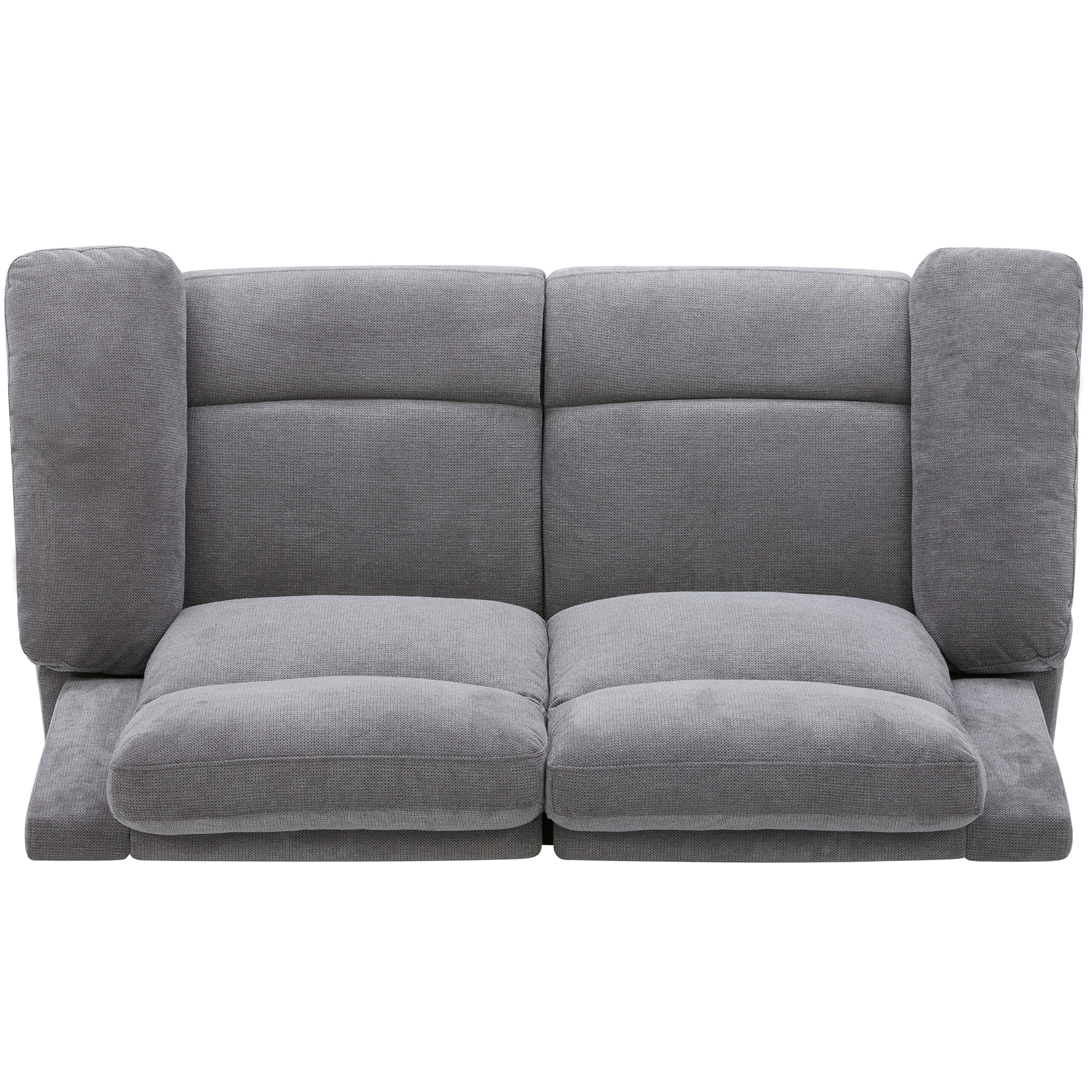 2-Sitzer-Sofa - dunkelgrau - Webstoff - mit Relaxfunktion