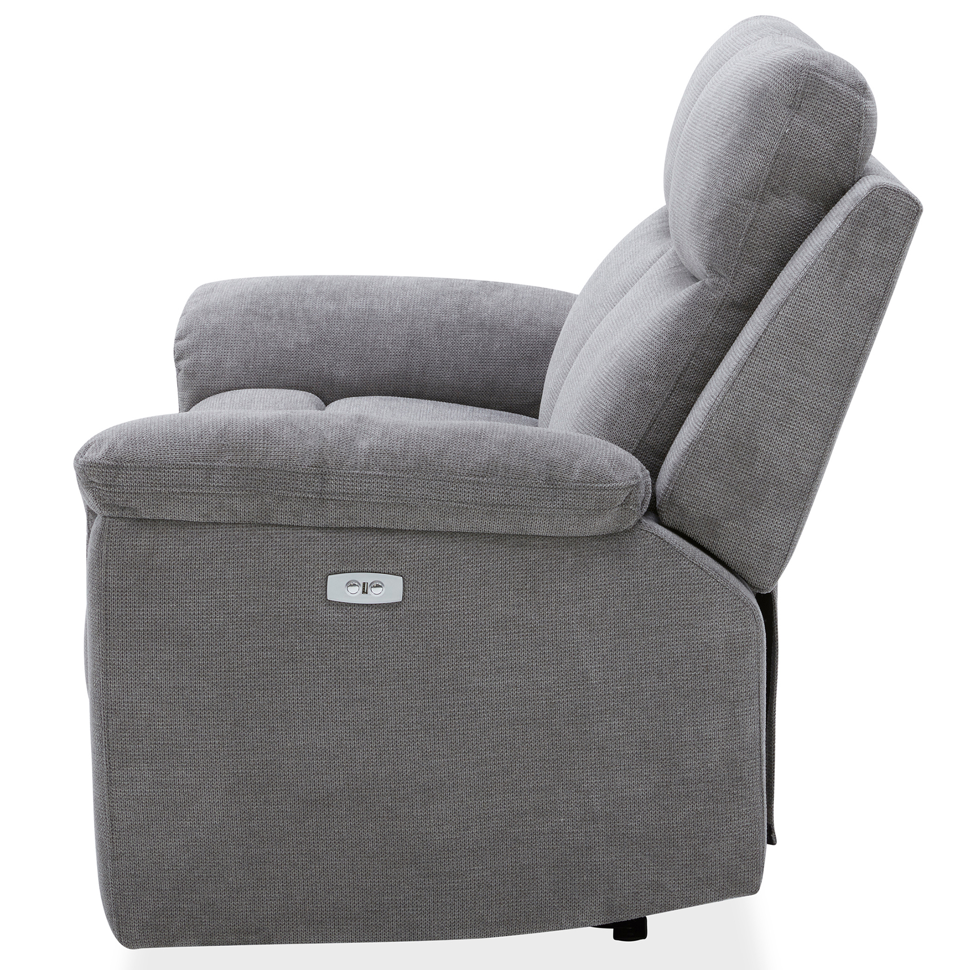 2-Sitzer-Sofa - dunkelgrau - Webstoff - mit Relaxfunktion
