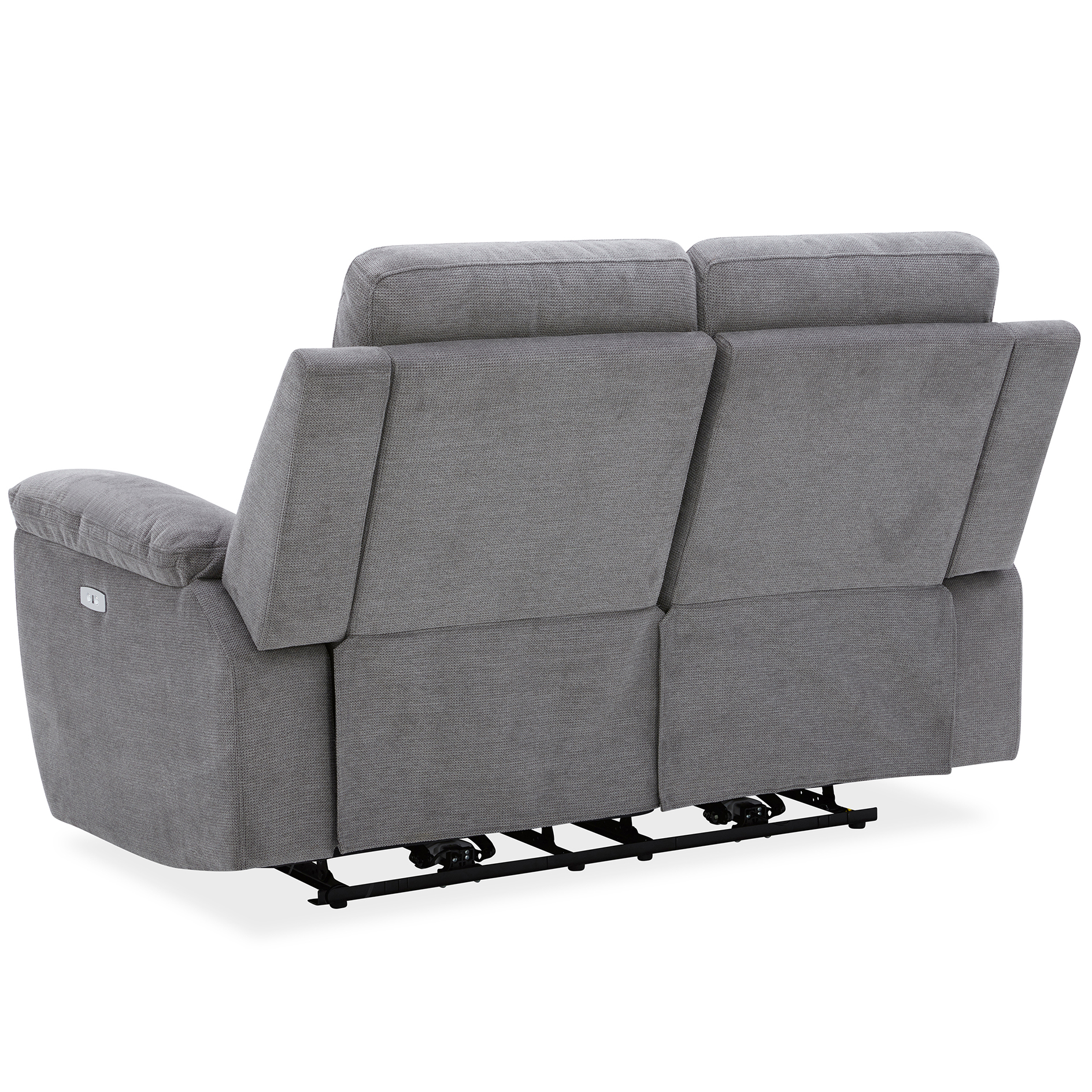 2-Sitzer-Sofa - dunkelgrau - Webstoff - mit Relaxfunktion