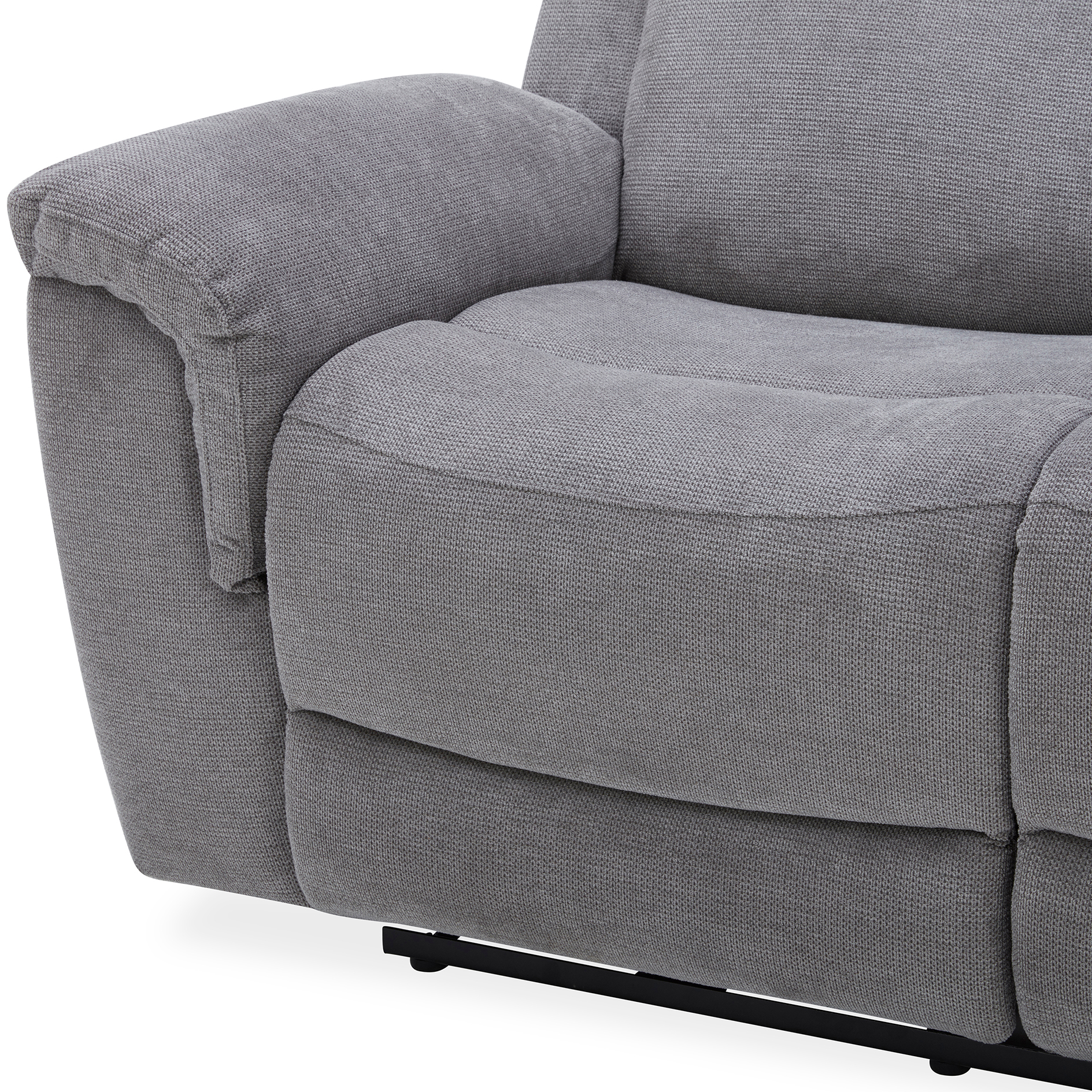 2-Sitzer-Sofa - dunkelgrau - Webstoff - mit Relaxfunktion