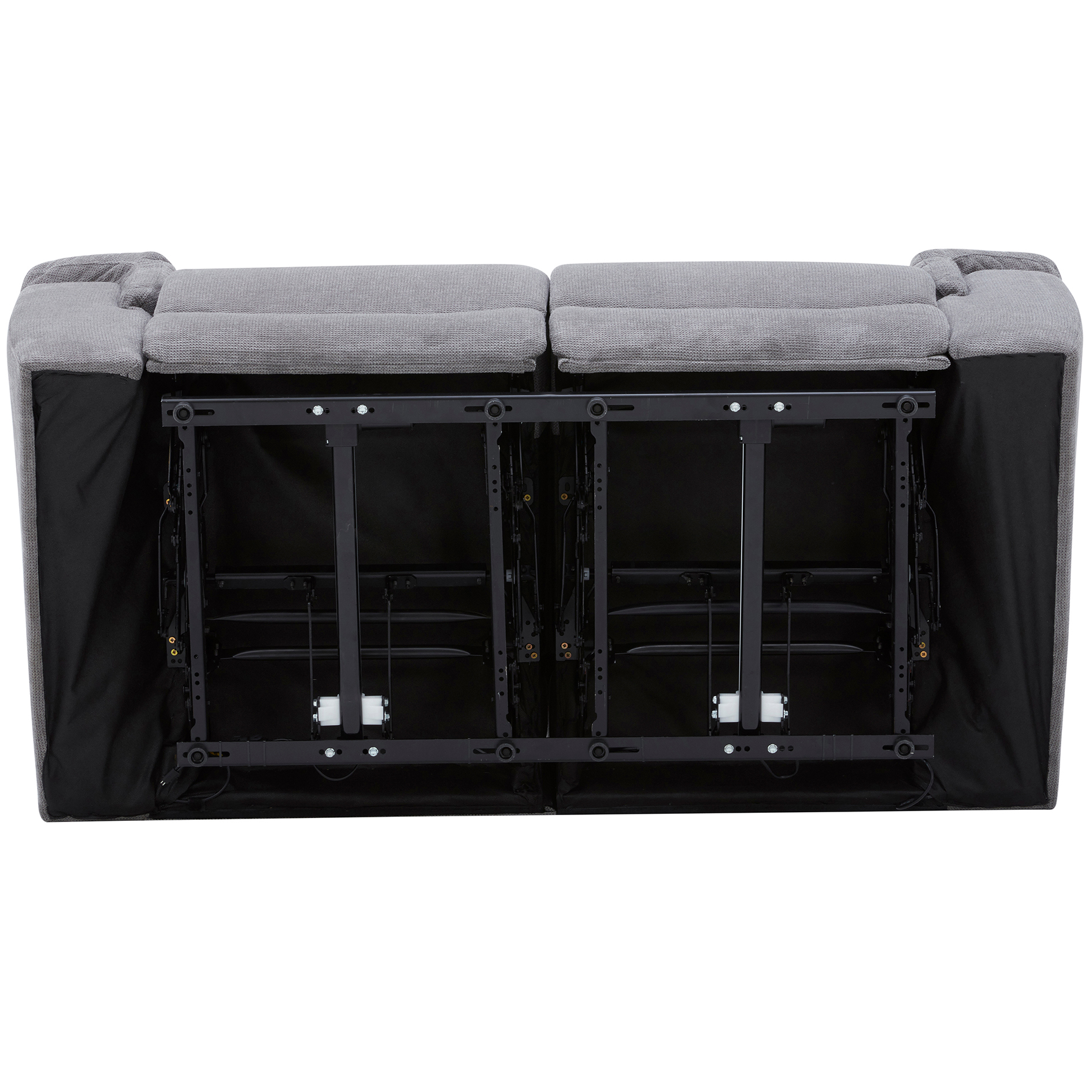 2-Sitzer-Sofa - dunkelgrau - Webstoff - mit Relaxfunktion
