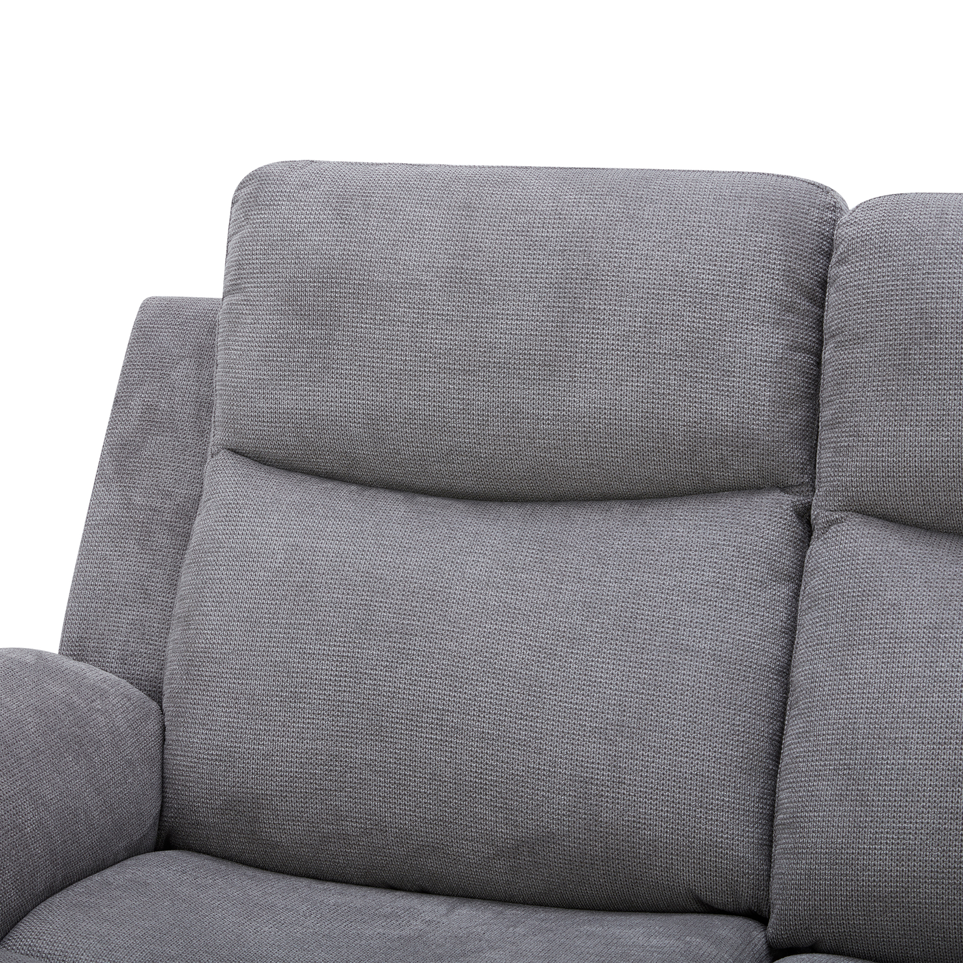 2-Sitzer-Sofa - dunkelgrau - Webstoff - mit Relaxfunktion