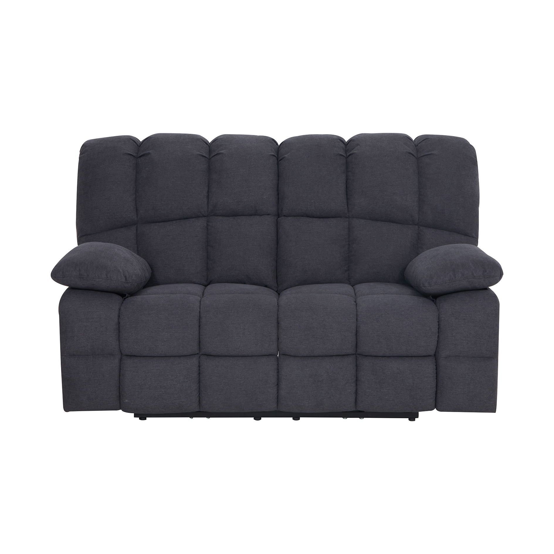 2-Sitzer-Sofa - grau - Relaxfunktion - mit Motor - Webstoff