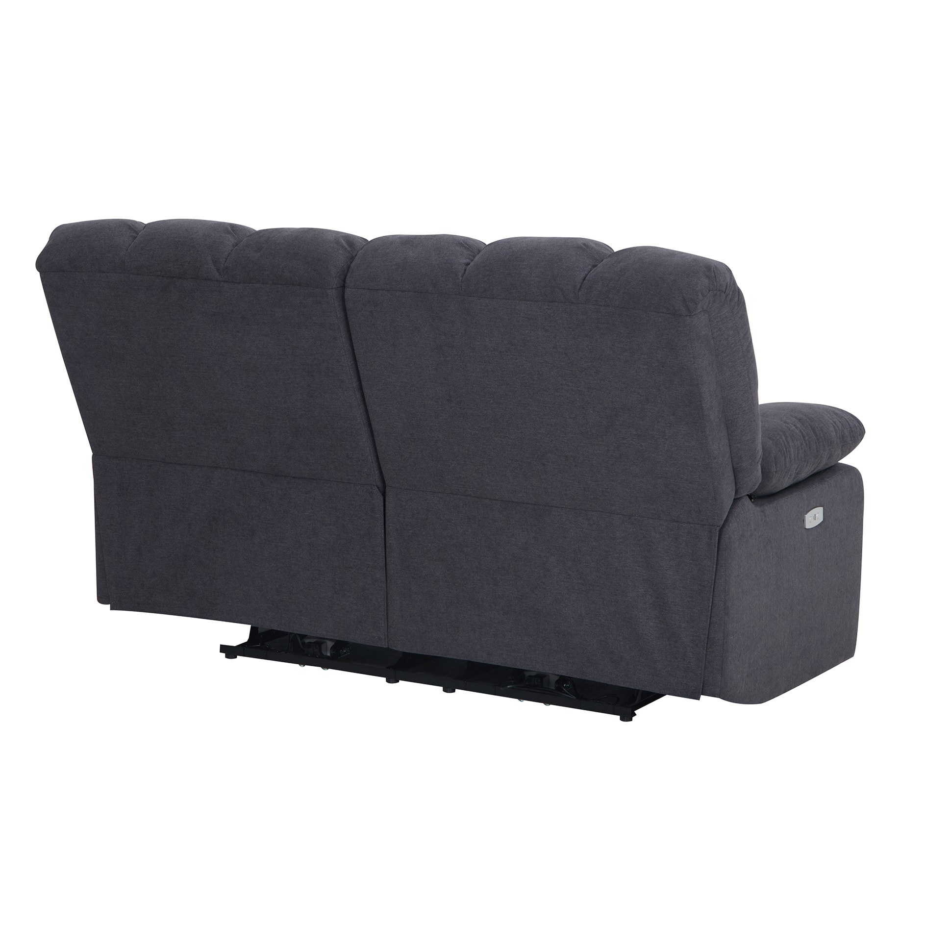 2-Sitzer-Sofa - grau - Relaxfunktion - mit Motor - Webstoff