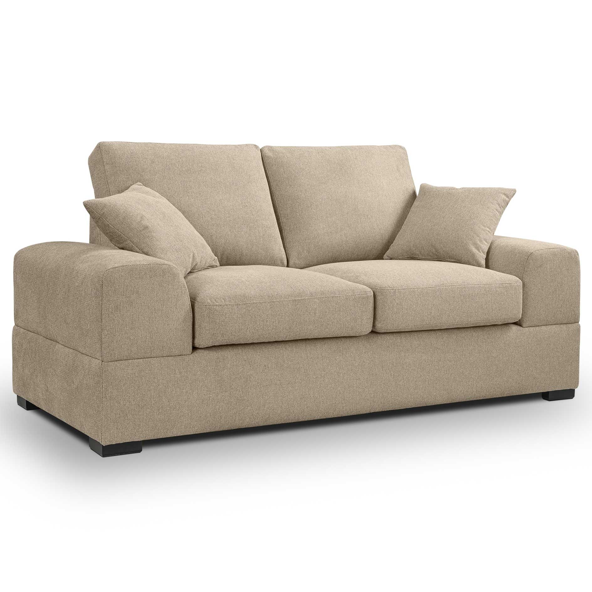 2-Sitzer-Sofa VEDA - beige - Strukturstoff - 182 cm breit