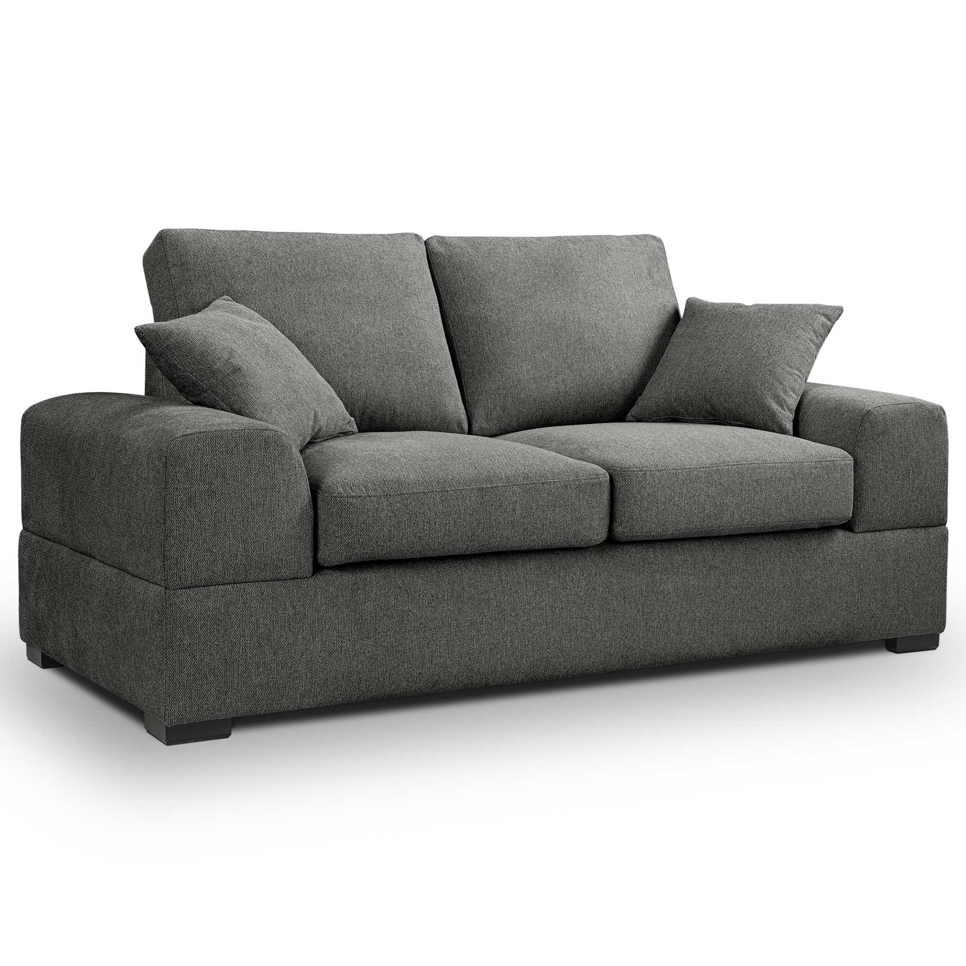 2-Sitzer-Sofa VEDA - grau - Strukturstoff - 182 cm breit