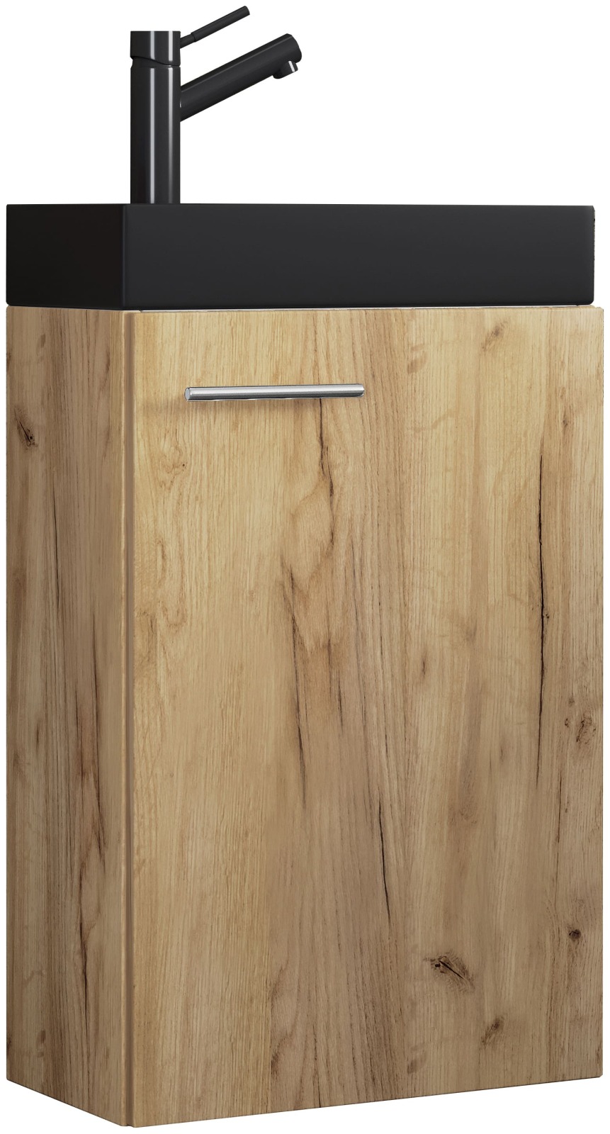 2-teiliger Gäste-Waschplatz SLITO BL - Honig Eiche - 41 cm breit