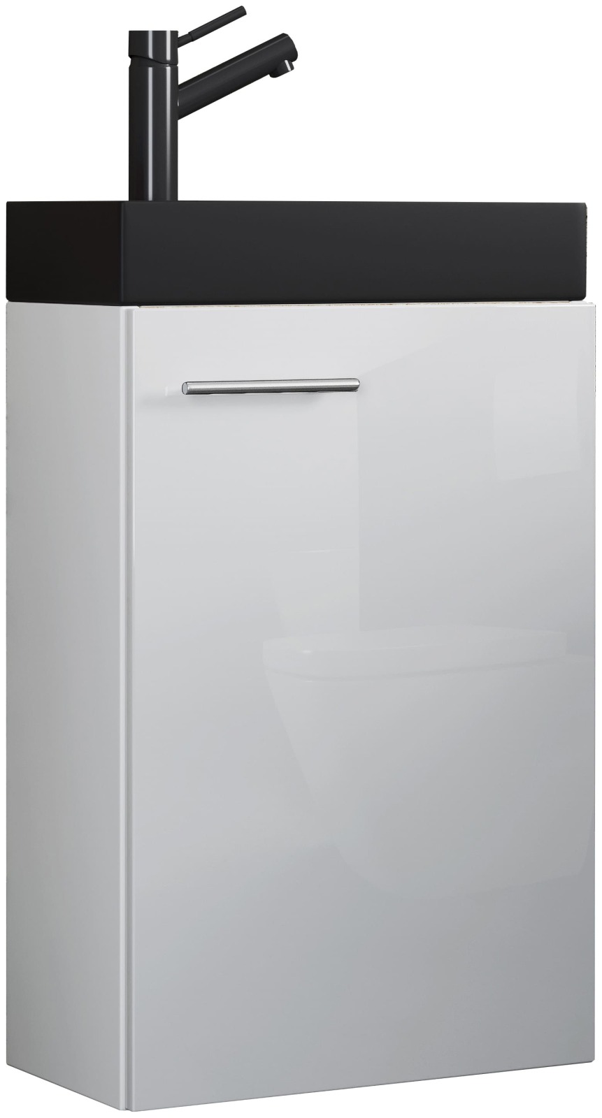 2-teiliger Gäste-Waschplatz SLITO BL - weiß - 41 cm breit