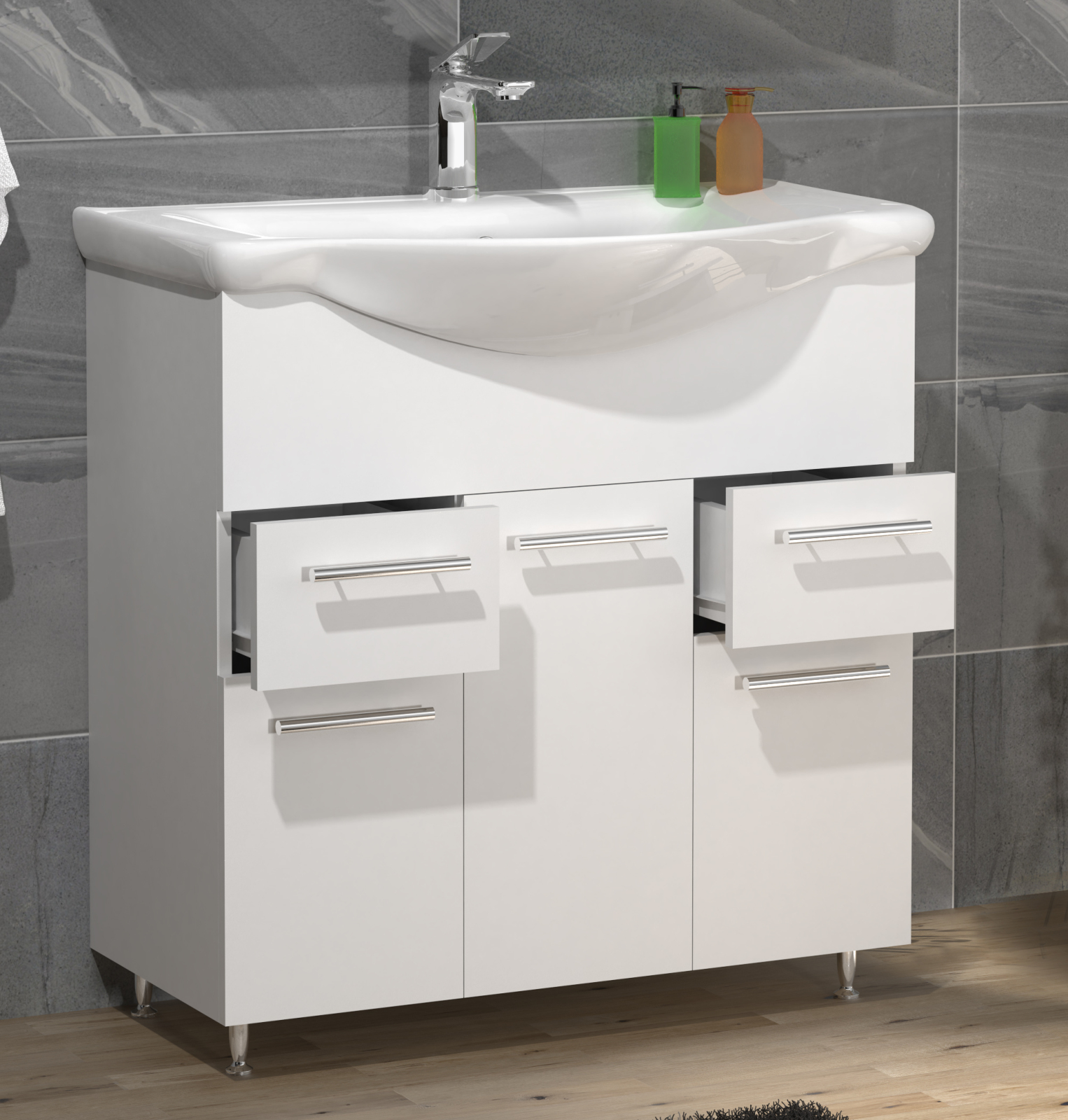 2-teiliger Waschtisch LISALO XL - weiß