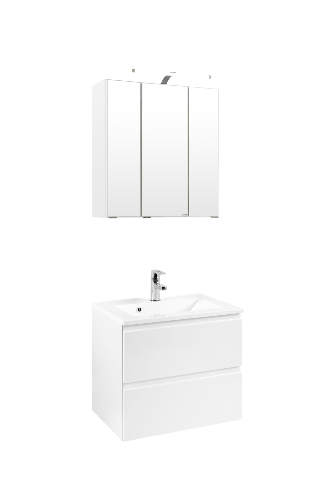 2-teiliges Badset CARDIFF - weiß - 60 cm