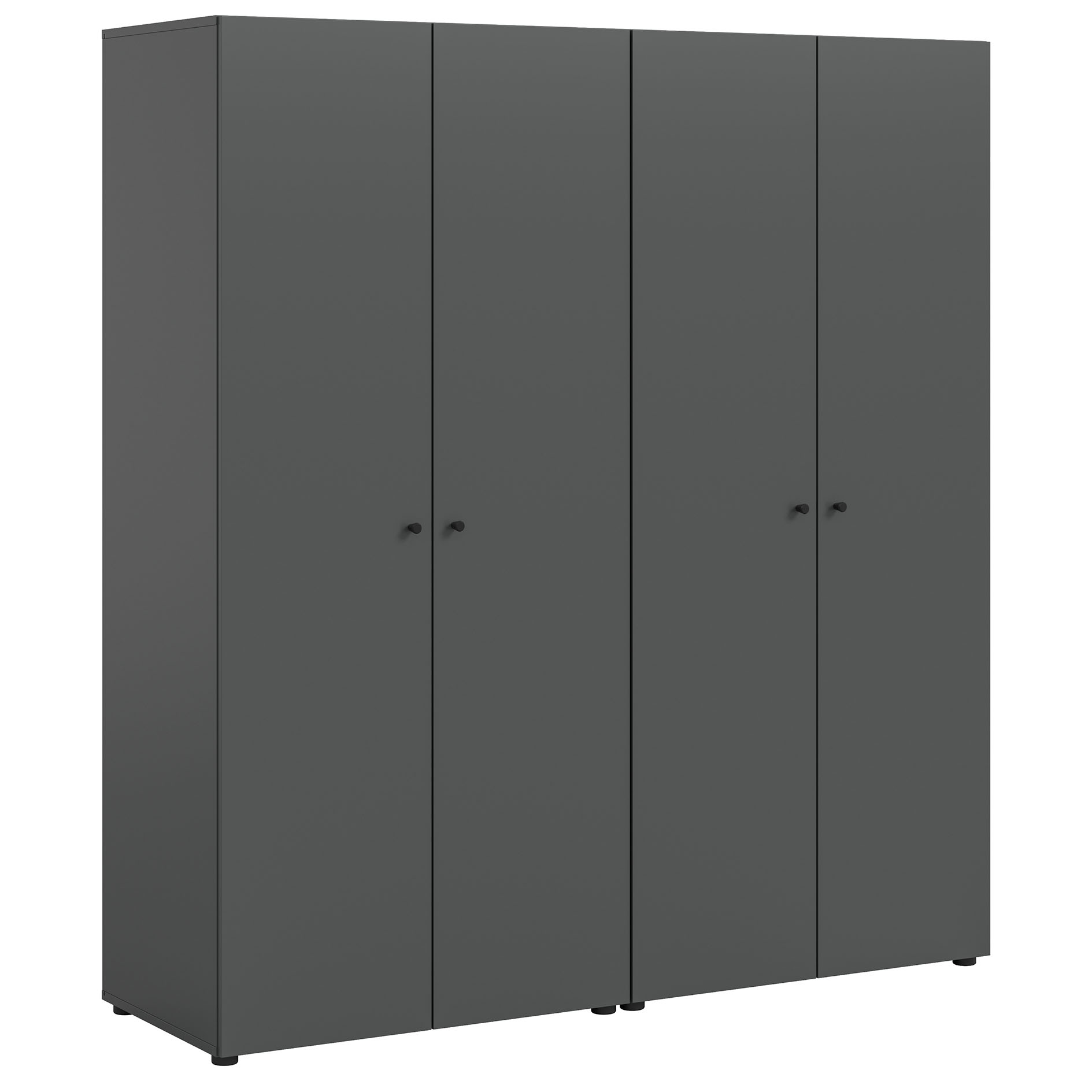 2-teiliges Drehtürenschrank-Set DARWIN - anthrazit - 4 Türen - 160 cm breit