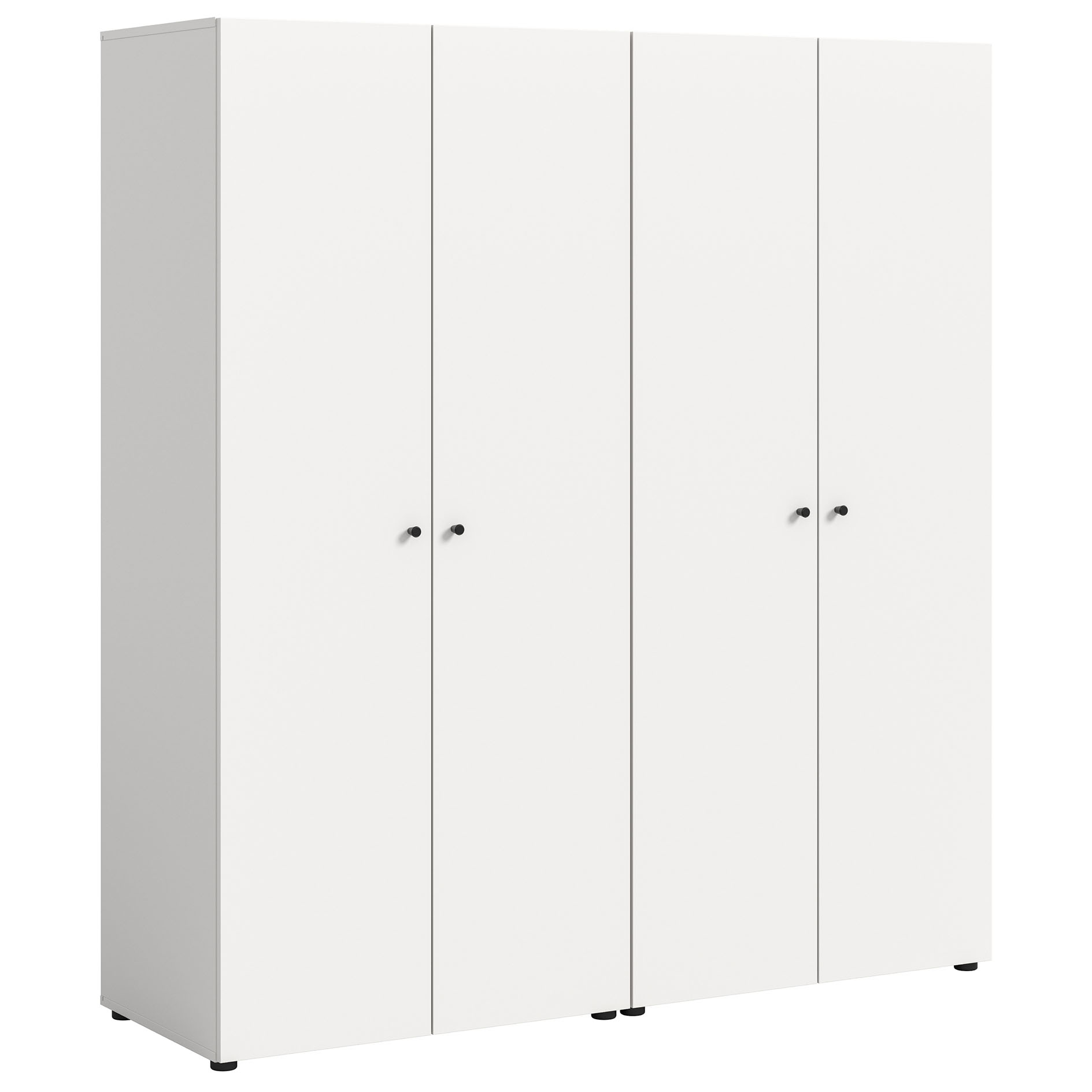 2-teiliges Drehtürenschrank-Set DARWIN - weiß - 4 Türen - 160 cm breit
