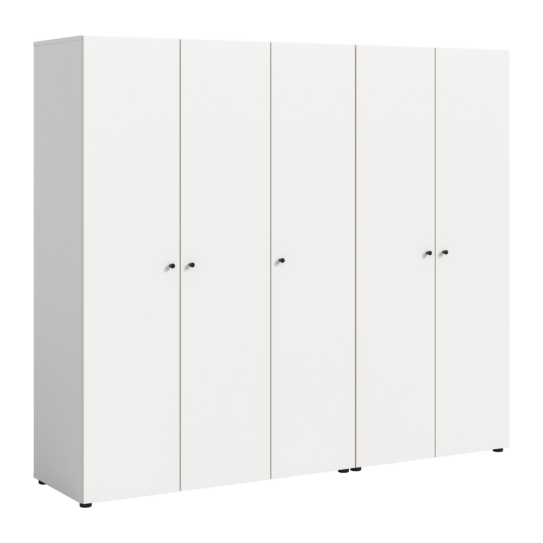 2-teiliges Drehtürenschrank-Set DARWIN - weiß - 5 Türen - 200 cm breit