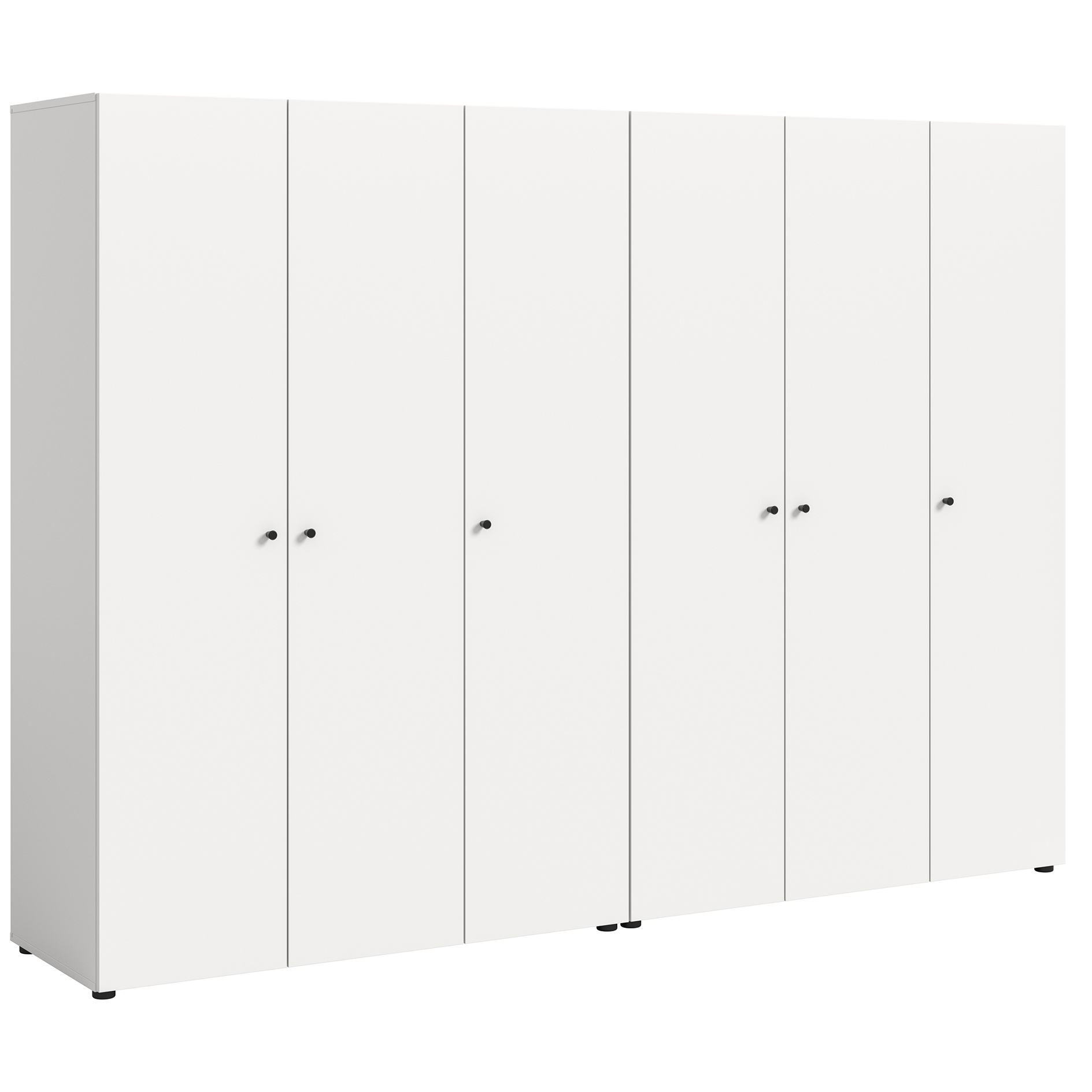 2-teiliges Drehtürenschrank-Set DARWIN - weiß - 6 Türen - 240 cm breit