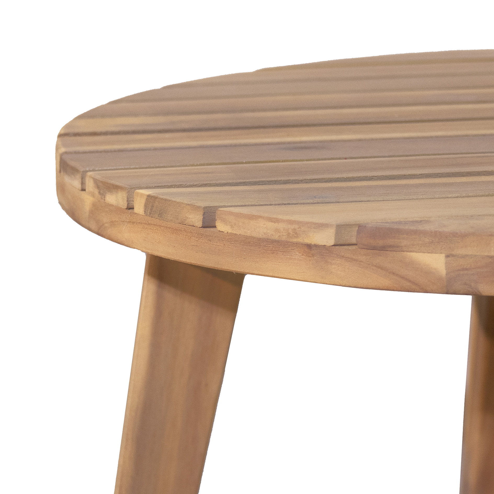 2-teiliges Gartentisch-Set - naturfarben - Holz