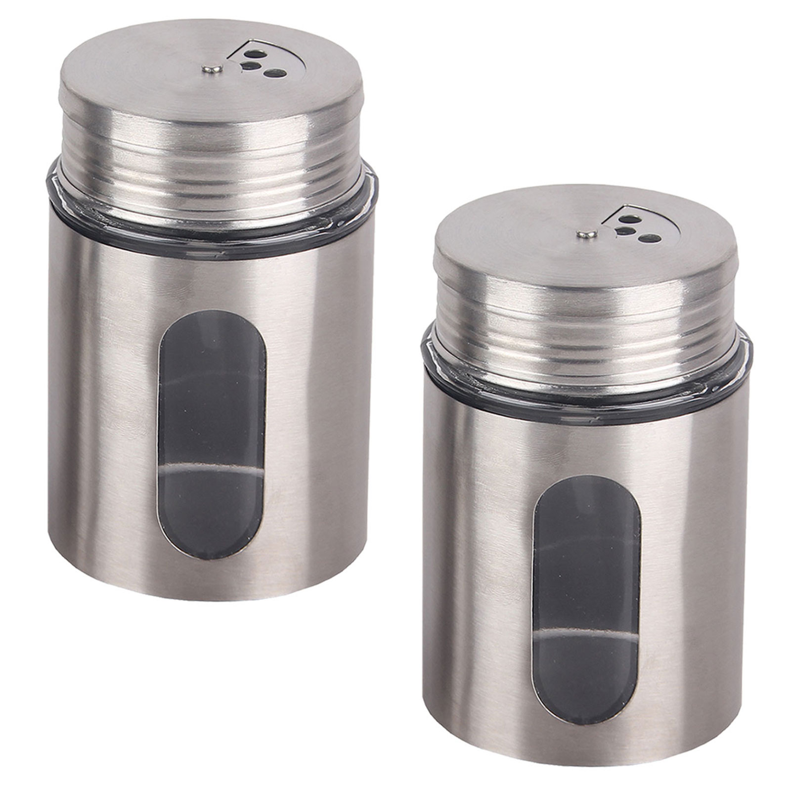 2-teiliges Gewürzstreuerset - Edelstahl - 250 ml