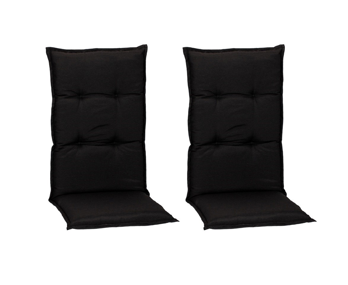 2-teiliges Hochlehnerauflagen-Set - anthrazit - 118 cm