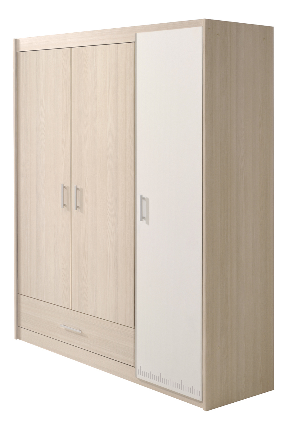 2-teiliges Jugendzimmer-Set MOST 71 - Akazie-weiß - 3-türig - 140x200 cm