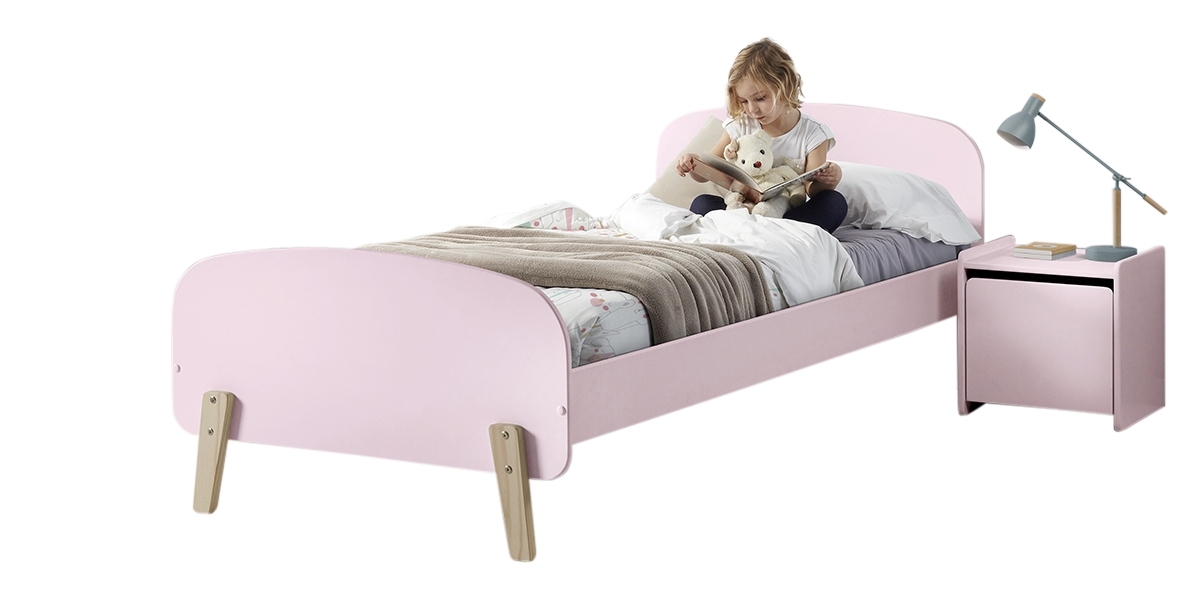 2-teiliges Kinderzimmer-Set KIDDY - rosa - 90x200 cm