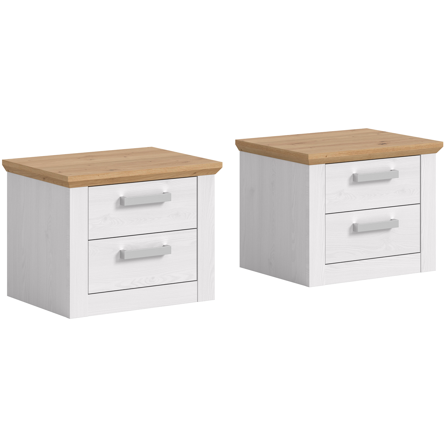 2-teiliges Nachtkommoden-Set VERONA - Sibiu Lärche - Artisan Eiche