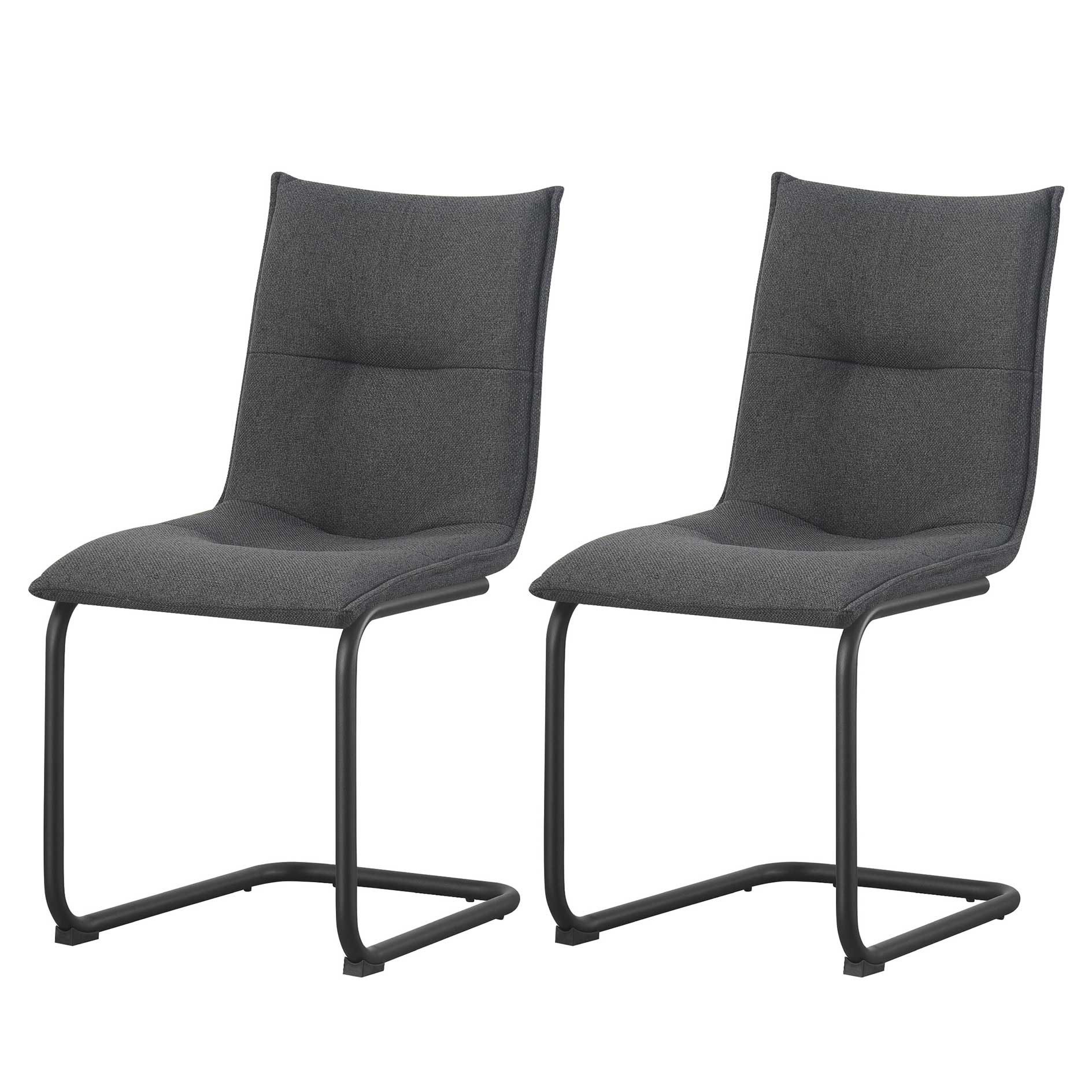 2-teiliges Schwinger-Stuhl-Set SONJA - anthrazit - Webstoff