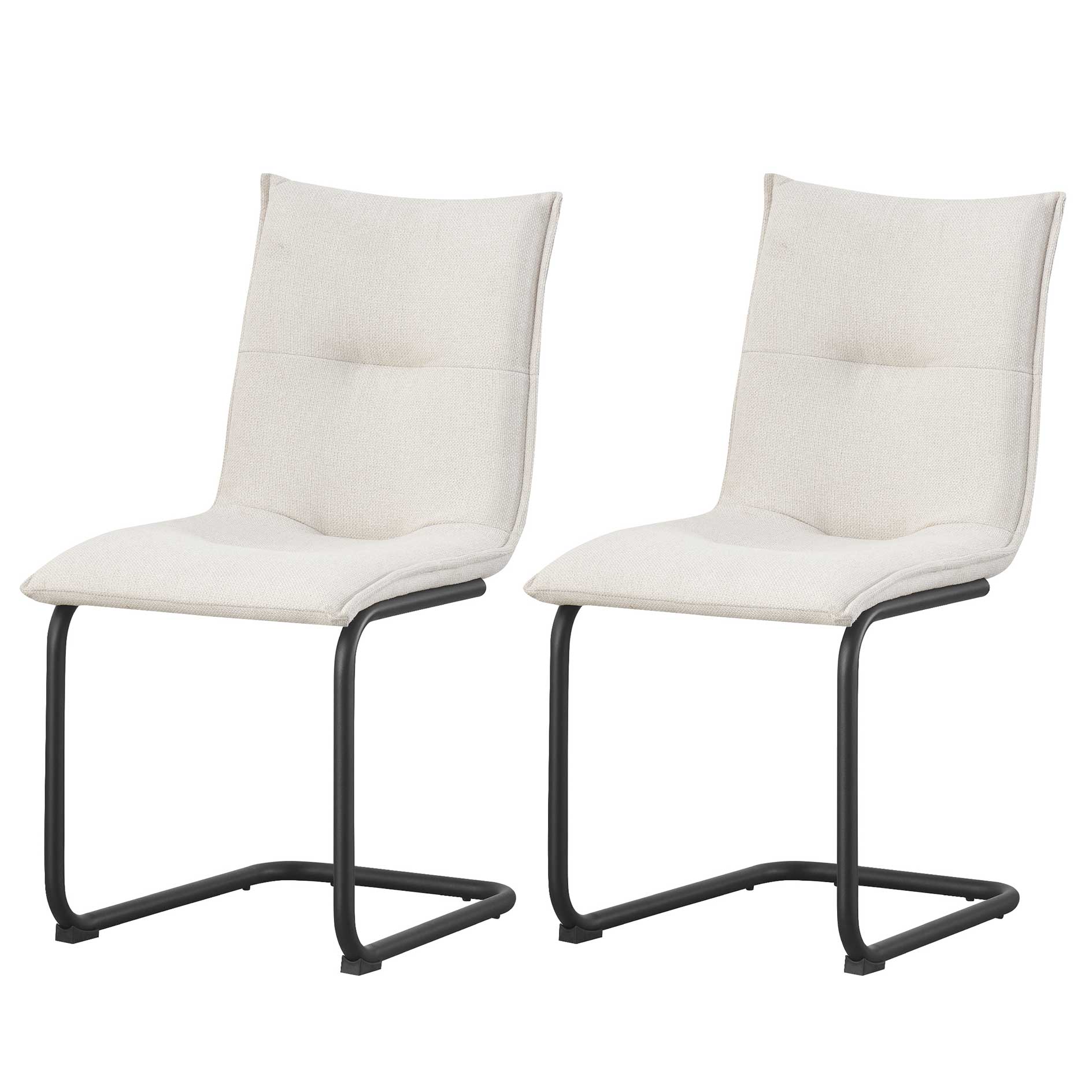 2-teiliges Schwinger-Stuhl-Set SONJA - creme - Webstoff