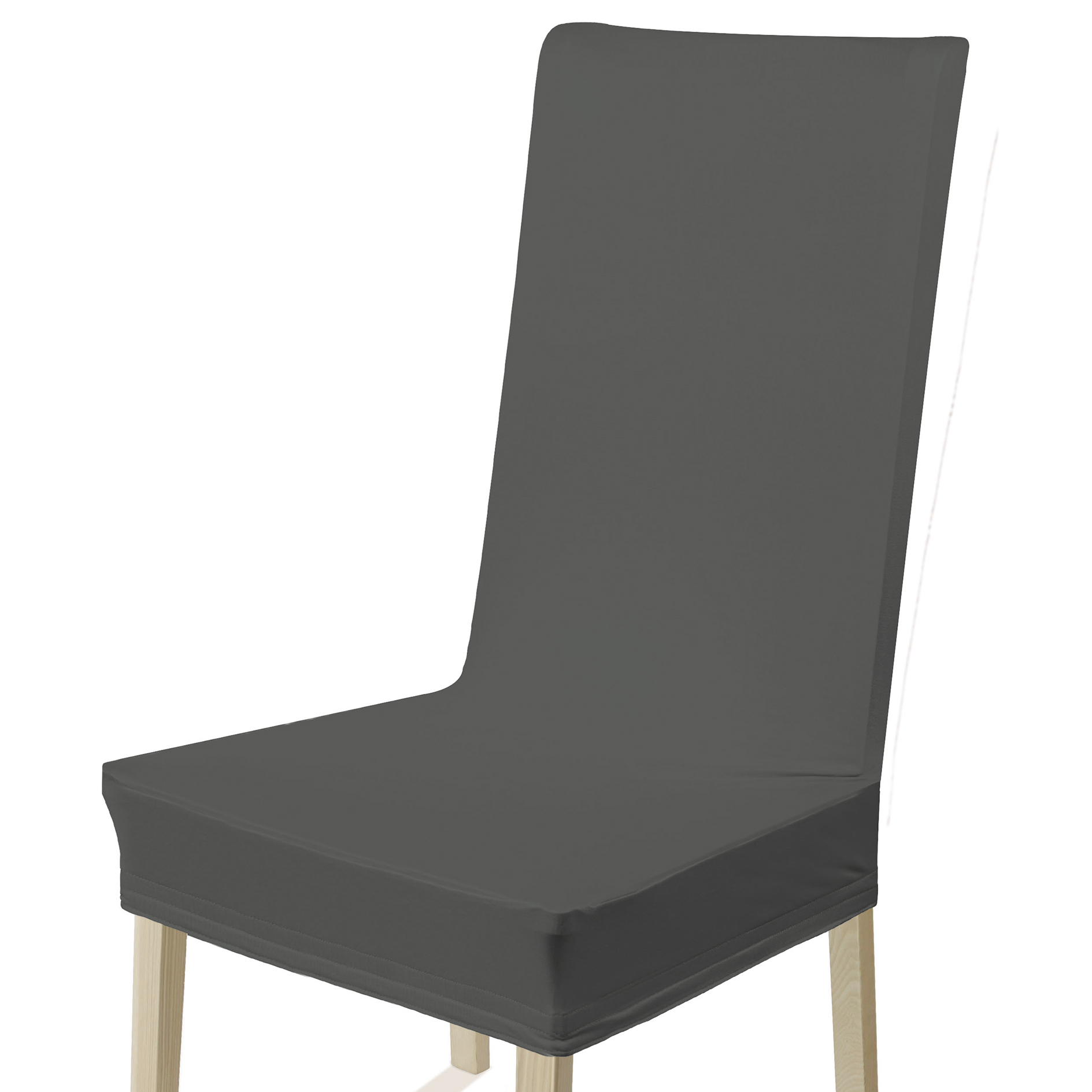 2-teiliges Stuhlhussen-Set - anthrazit - 60x40 cm