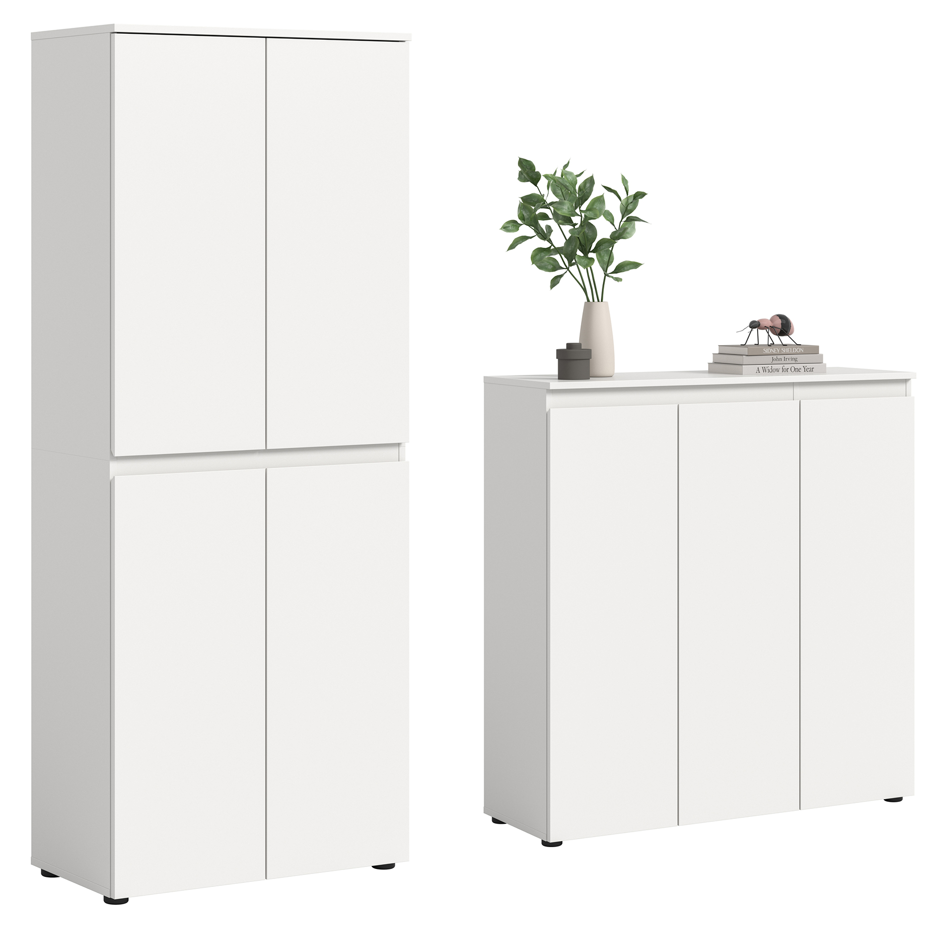 2-teiliges Universalschrank-Set SCARPA - weiß - 185 cm breit