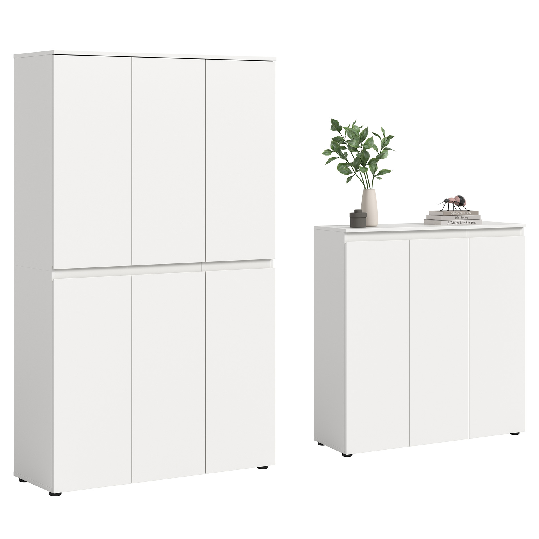 2-teiliges Universalschrank-Set SCARPA - weiß - 220 cm breit