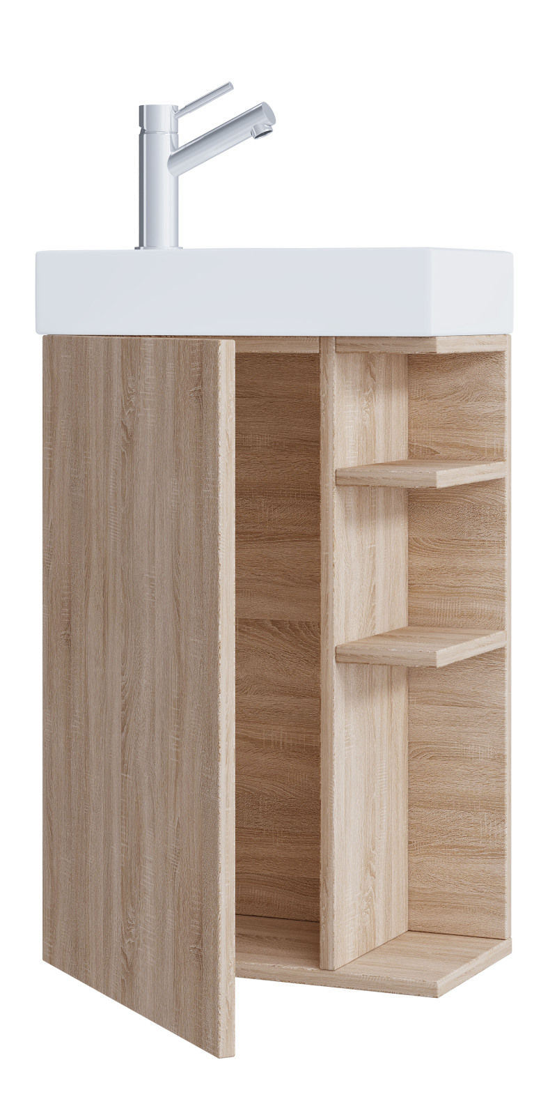 2-teiliges Waschbeckenset LUMIA - Sonoma Eiche - 40 cm