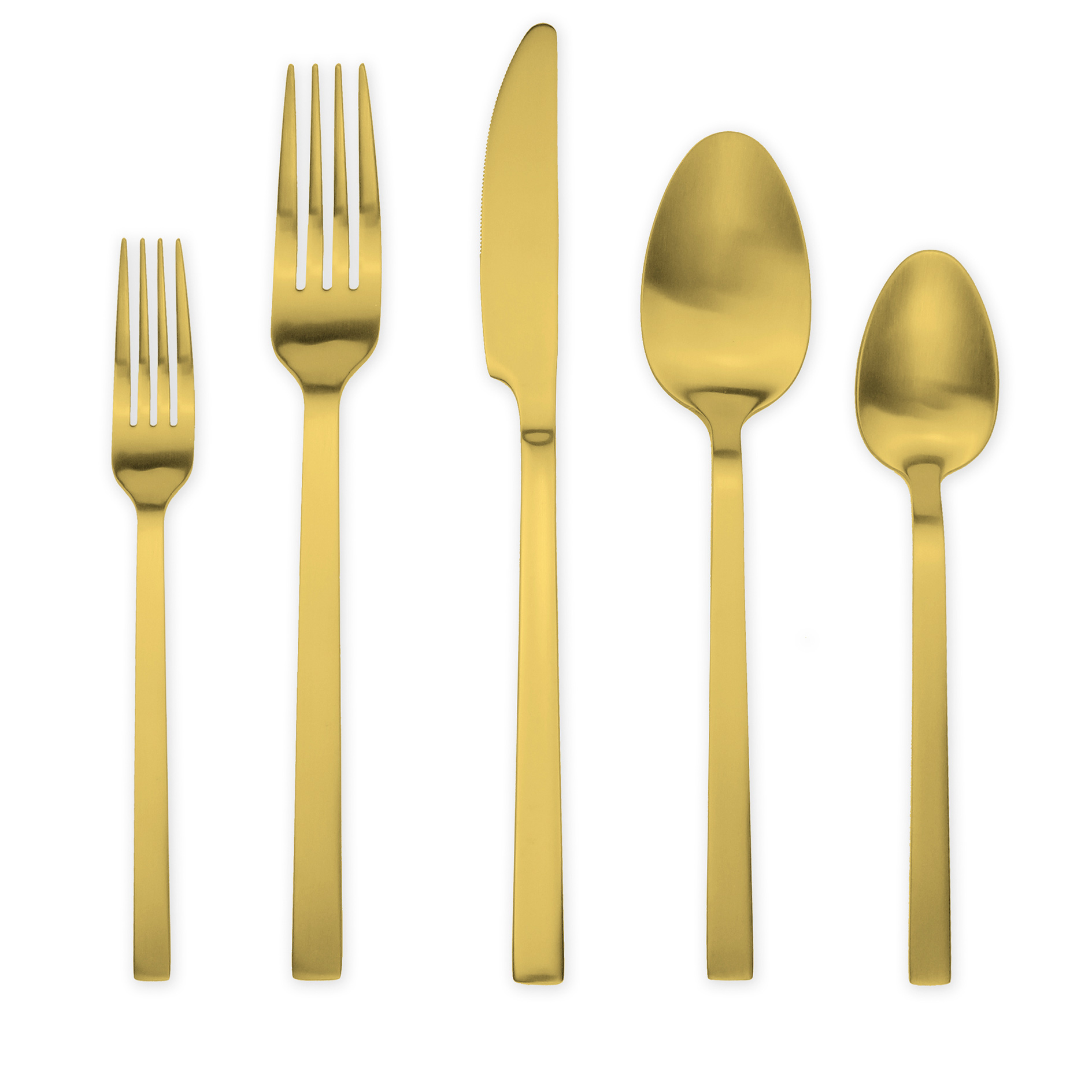 20-teiliges Besteckset - gold matt - für 4 Personen