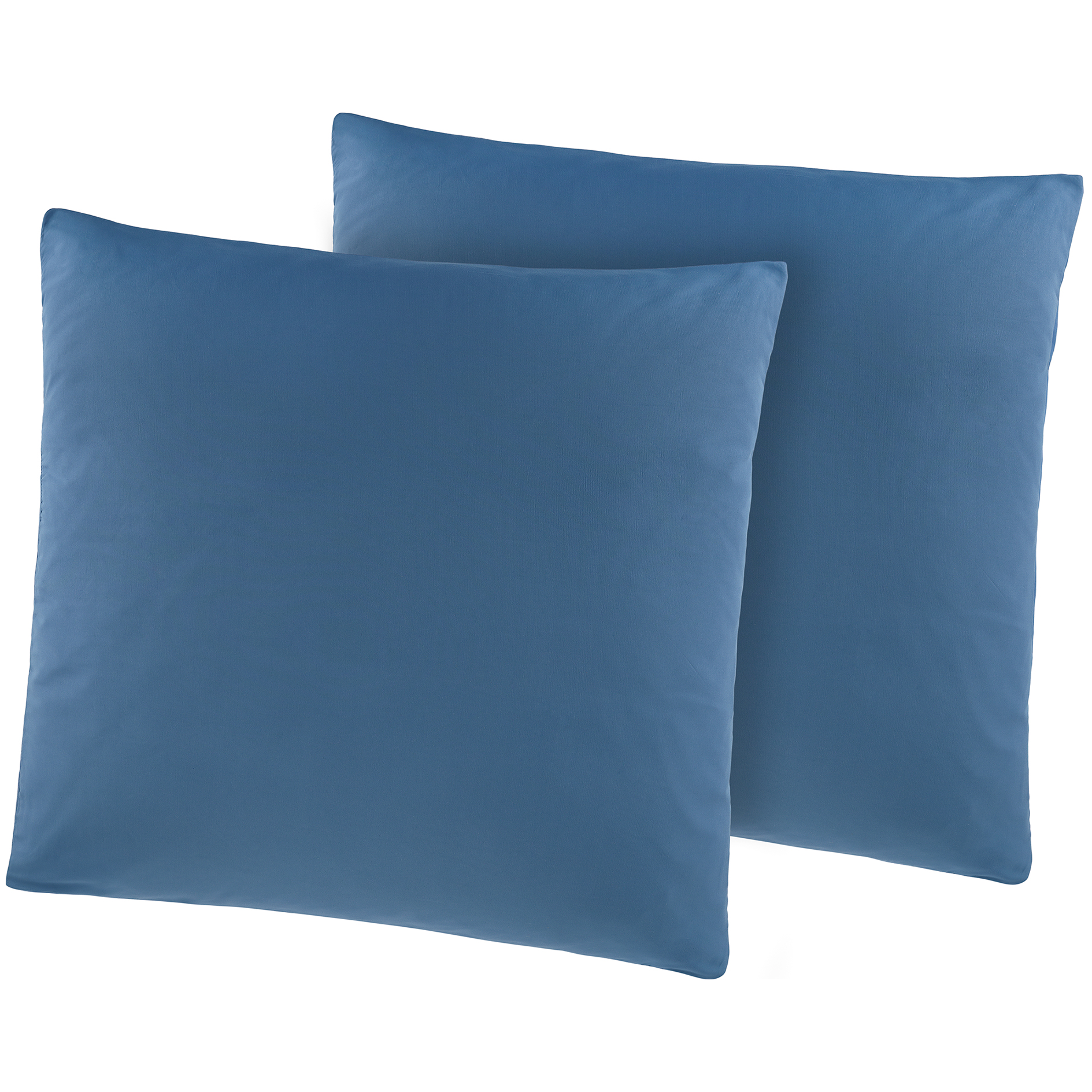 2er-Pack Kissenbezüge - blau - 80x80 cm