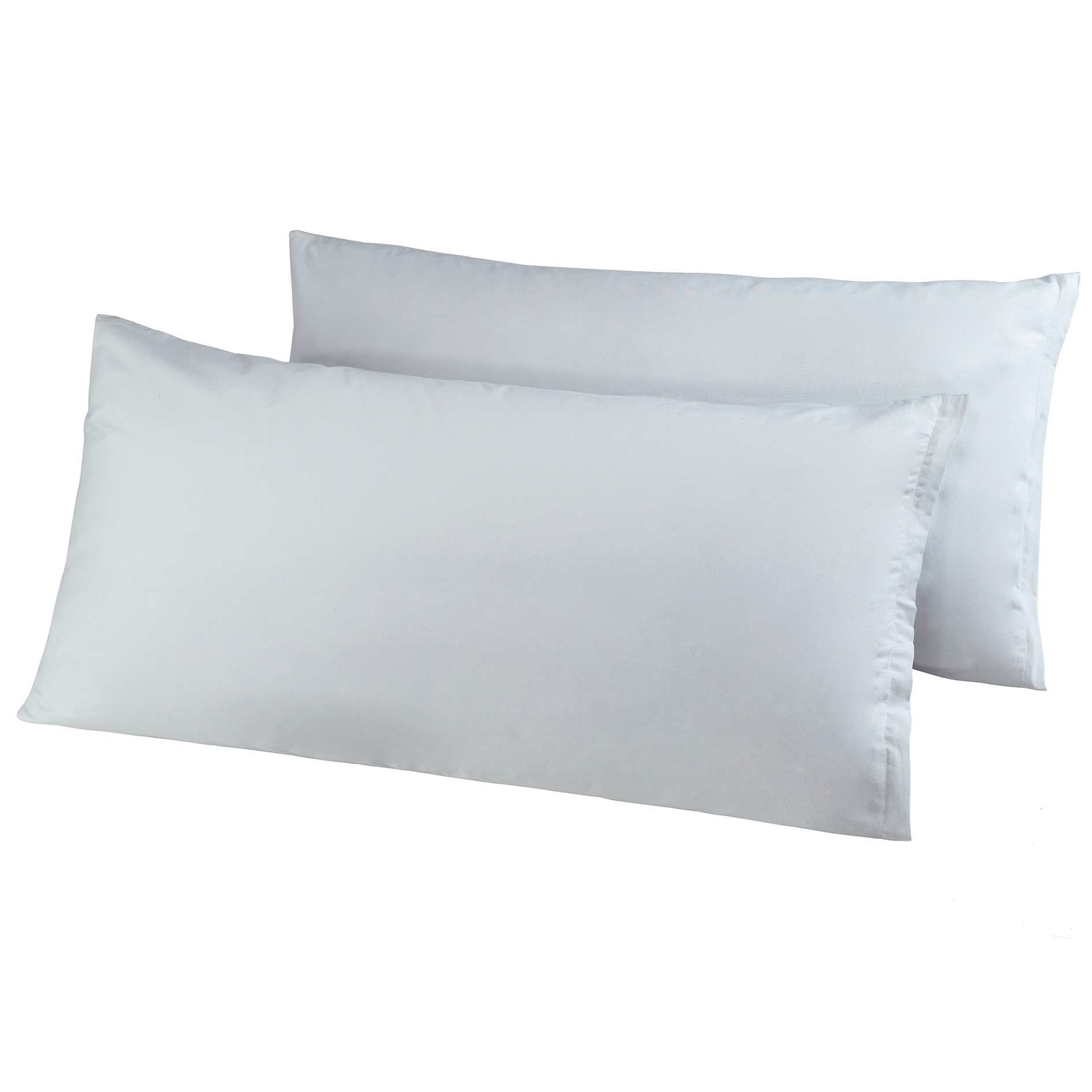 2er-Pack Kissenbezüge - silber - 80x40 cm
