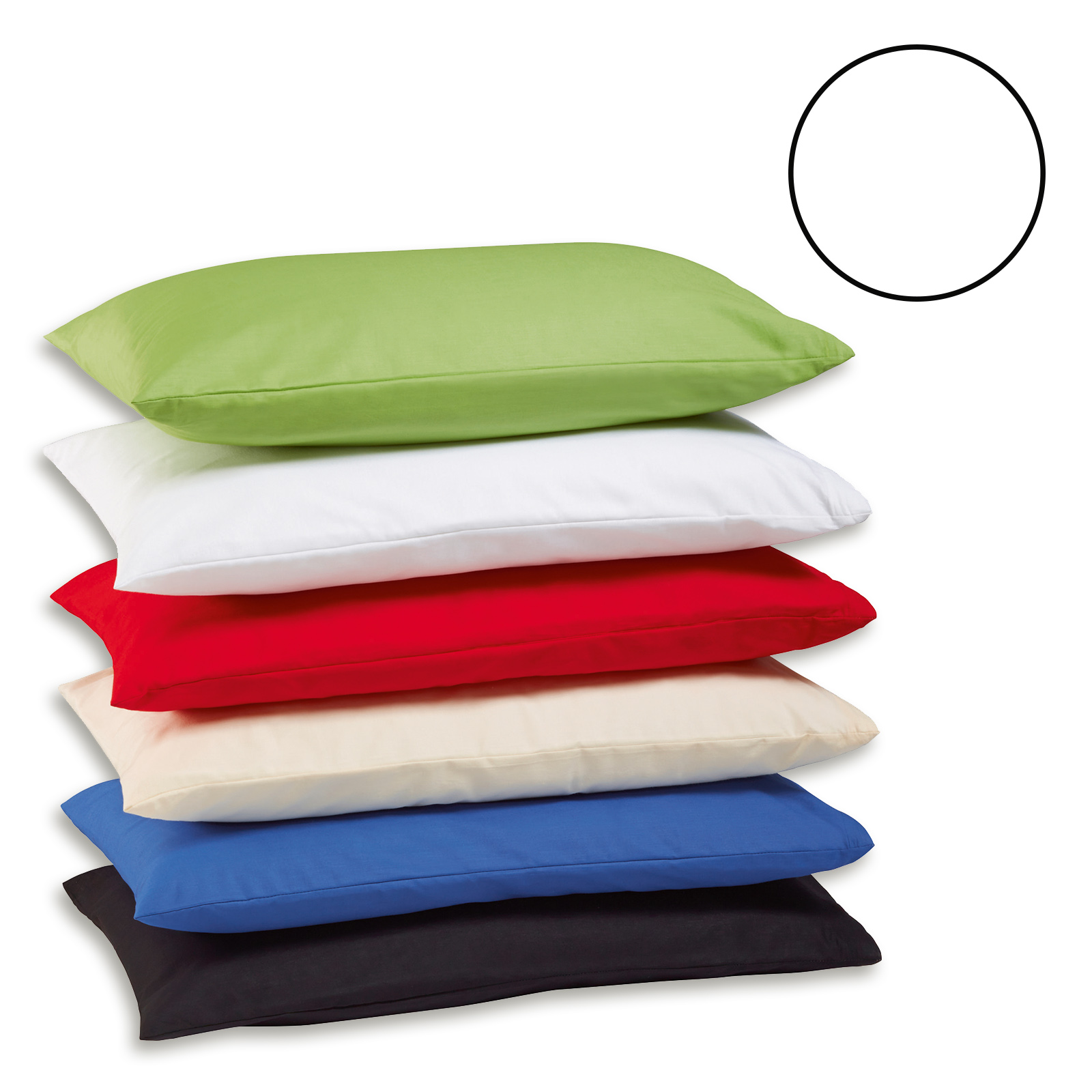 2er-Pack Kissenbezüge - weiß - 80x40 cm